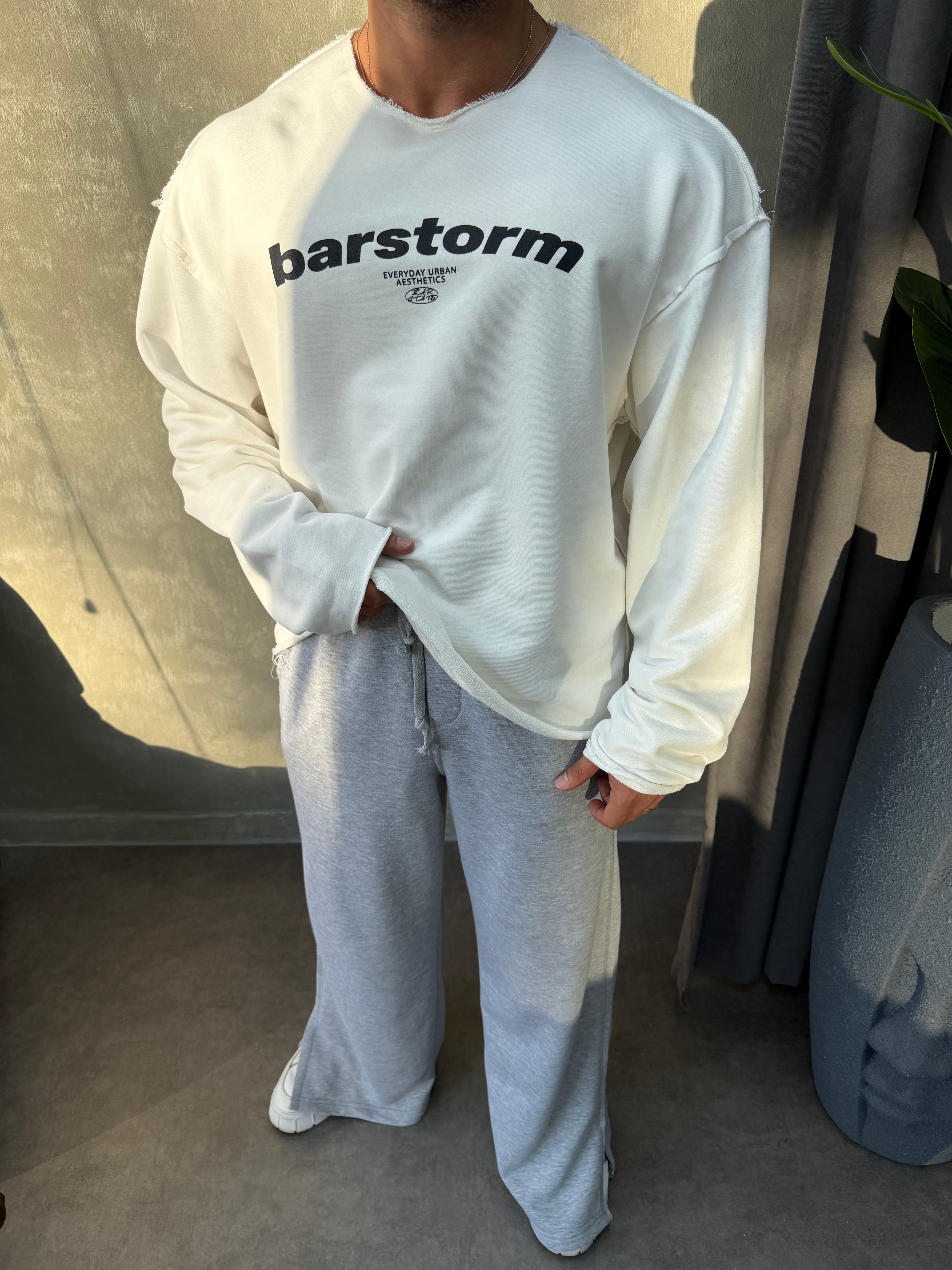   ÖZEL SERİ ÇİFT TARAFLI OVERSIZE SWEAT BEYAZ