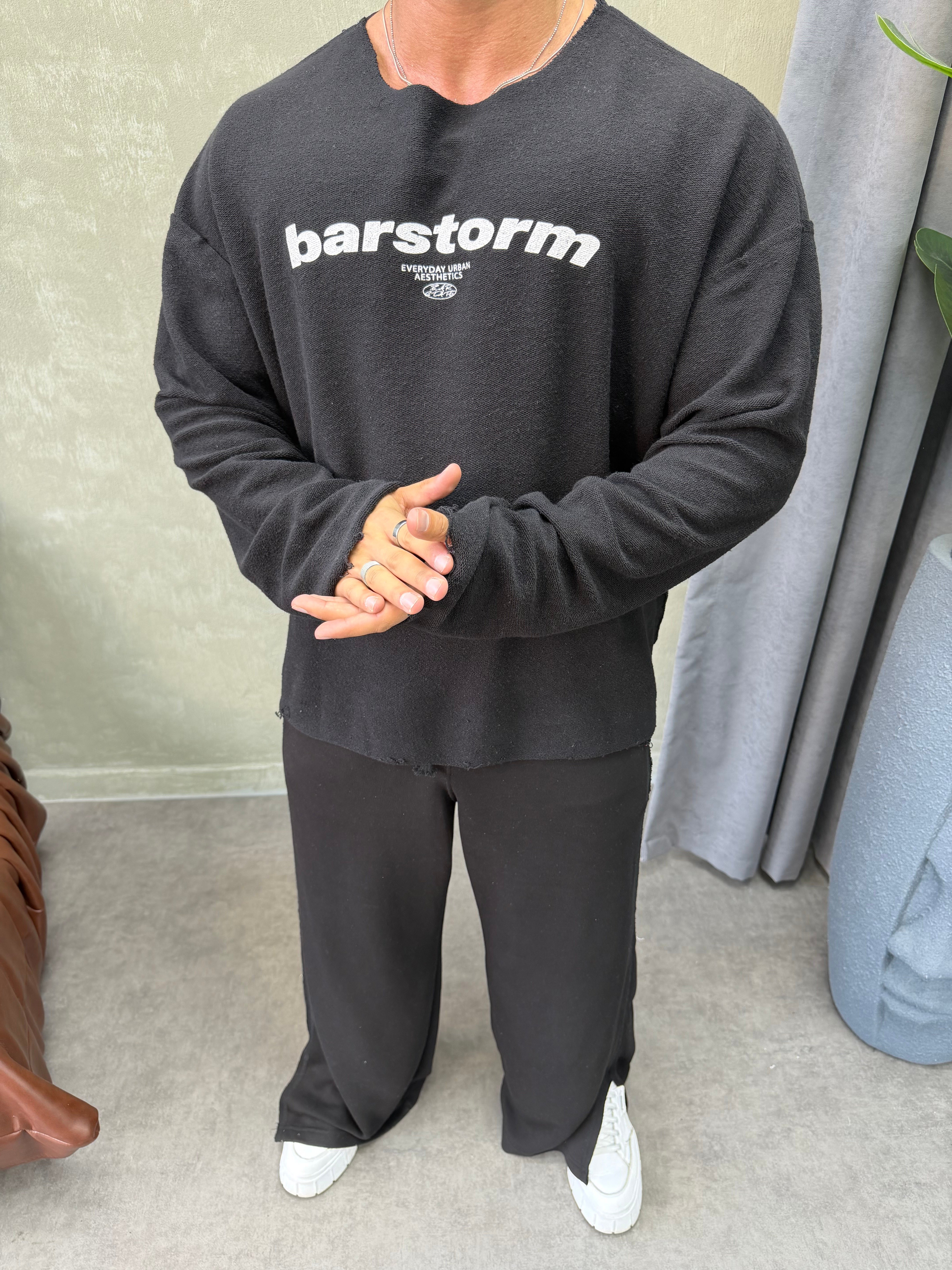   ÖZEL SERİ ÇİFT TARAFLI OVERSIZE SWEAT SİYAH
