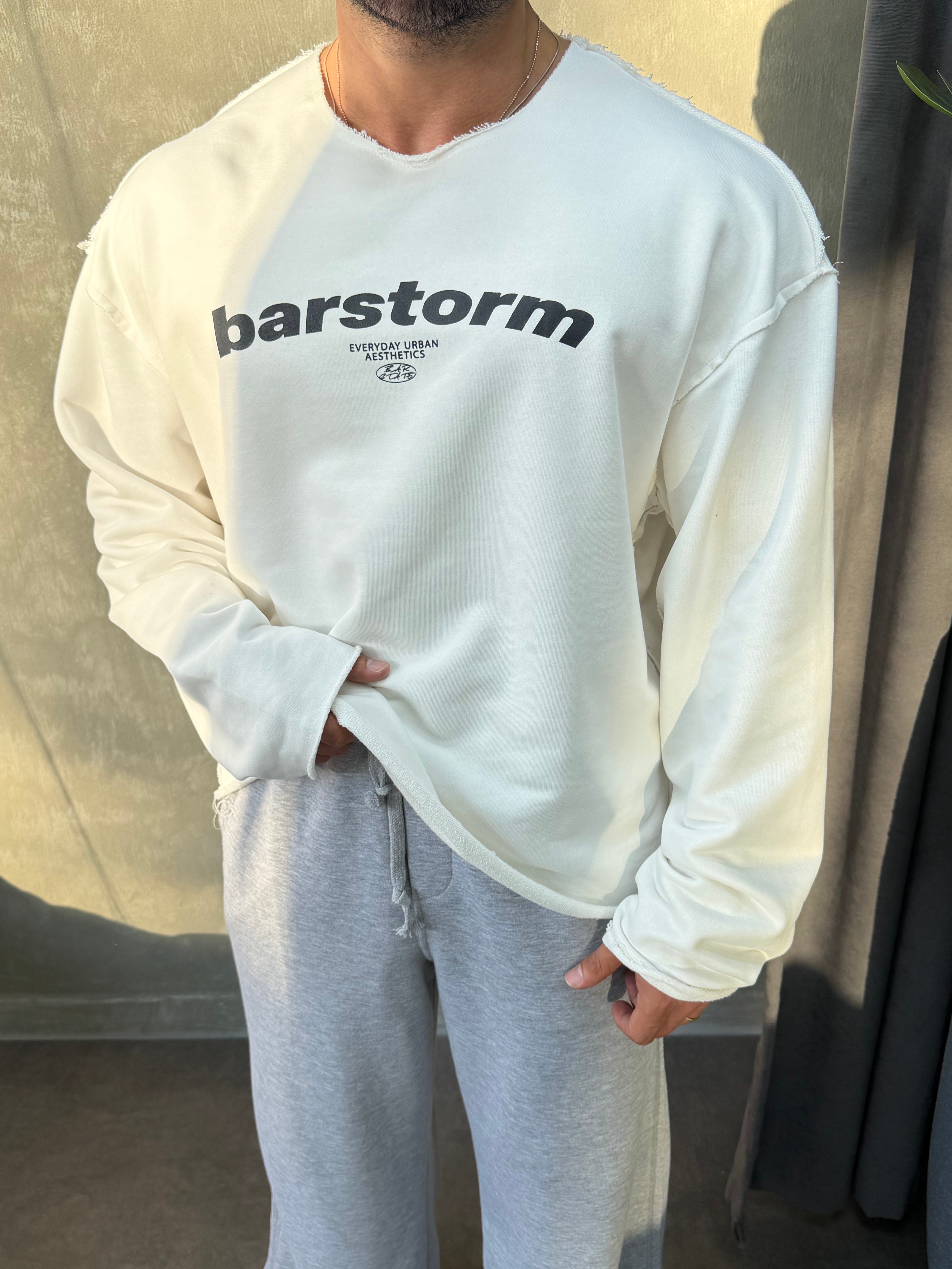   ÖZEL SERİ ÇİFT TARAFLI OVERSIZE SWEAT BEYAZ