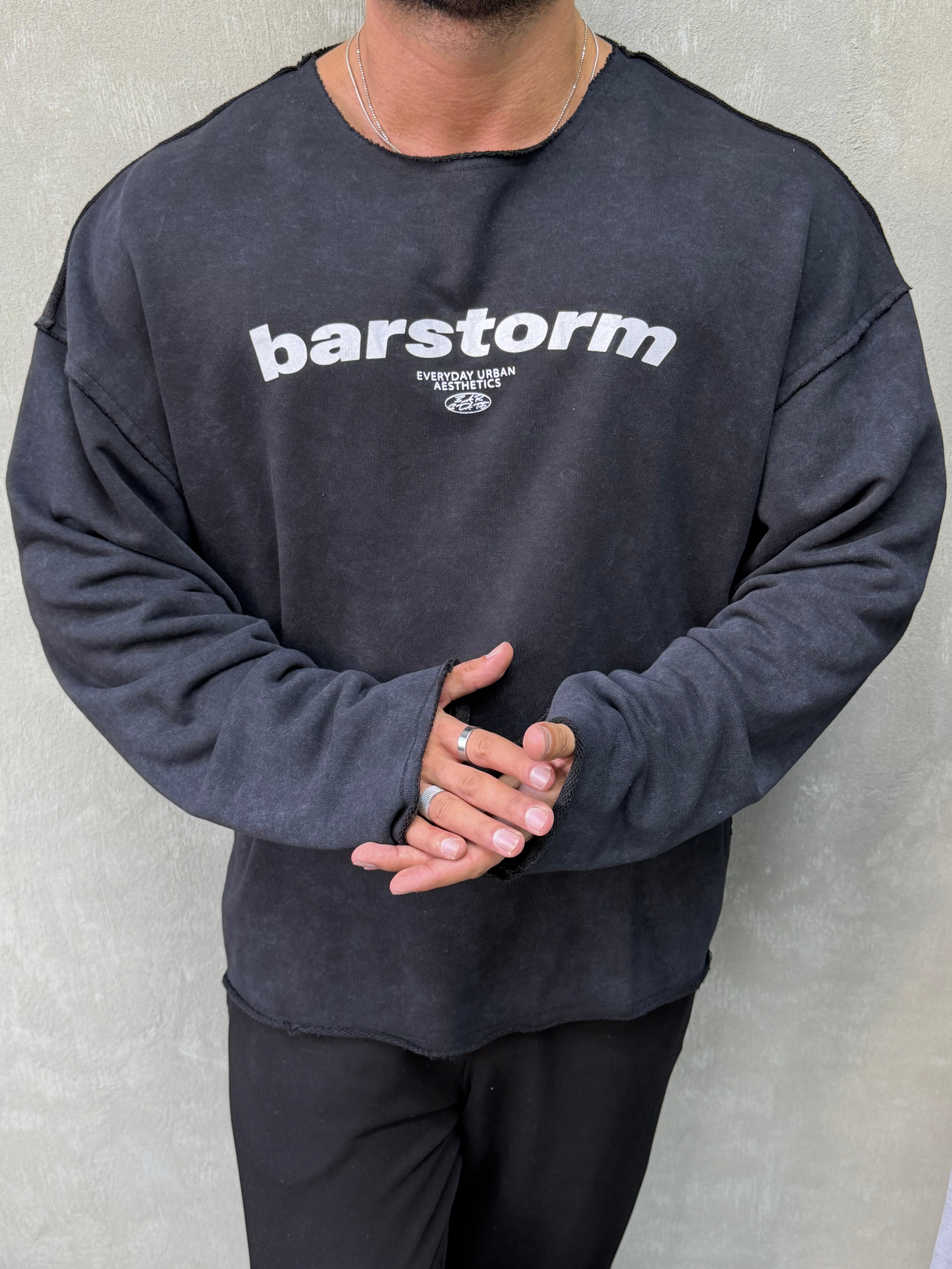   ÖZEL SERİ ÇİFT TARAFLI OVERSIZE SWEAT SİYAH