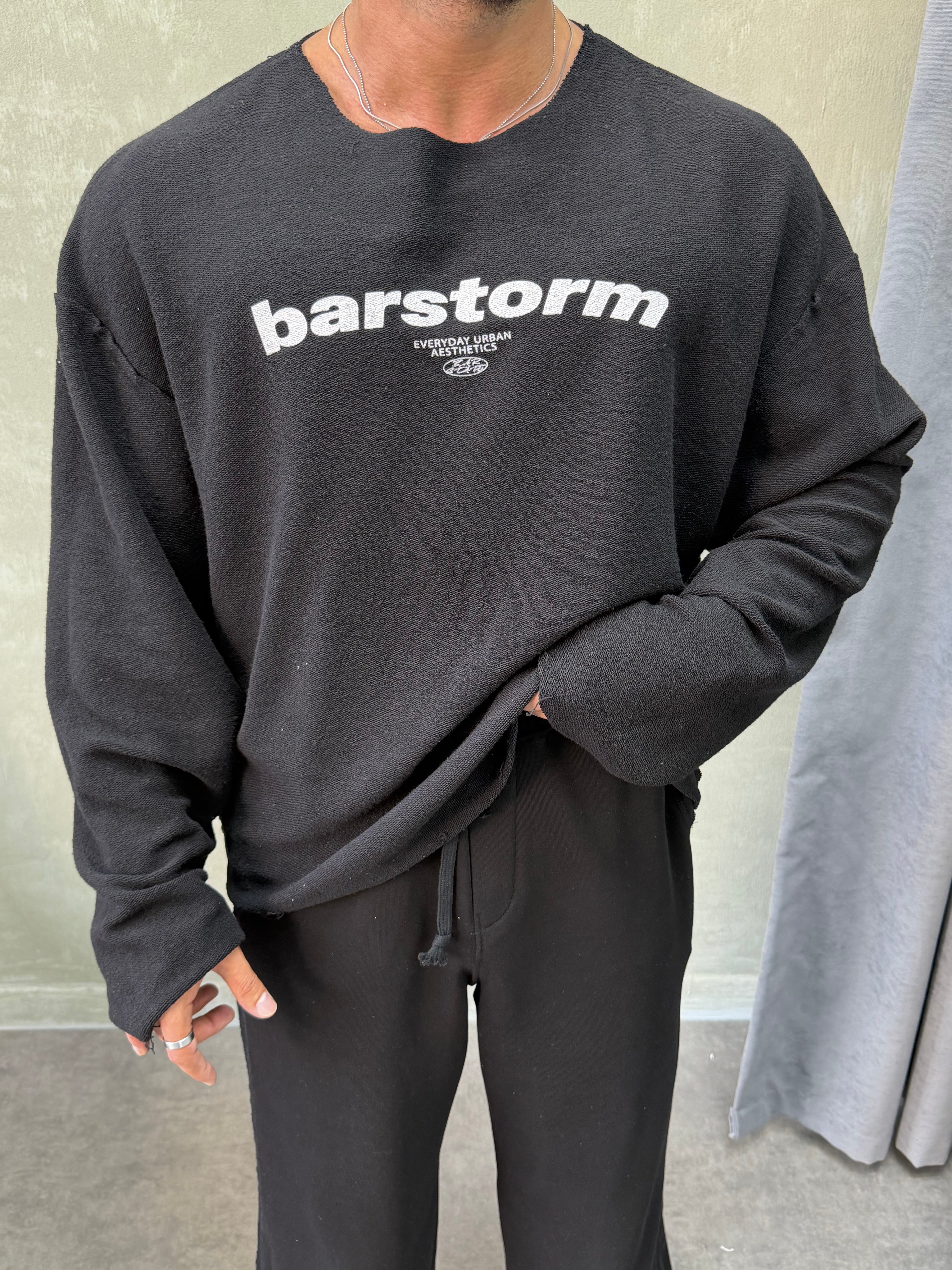   ÖZEL SERİ ÇİFT TARAFLI OVERSIZE SWEAT SİYAH