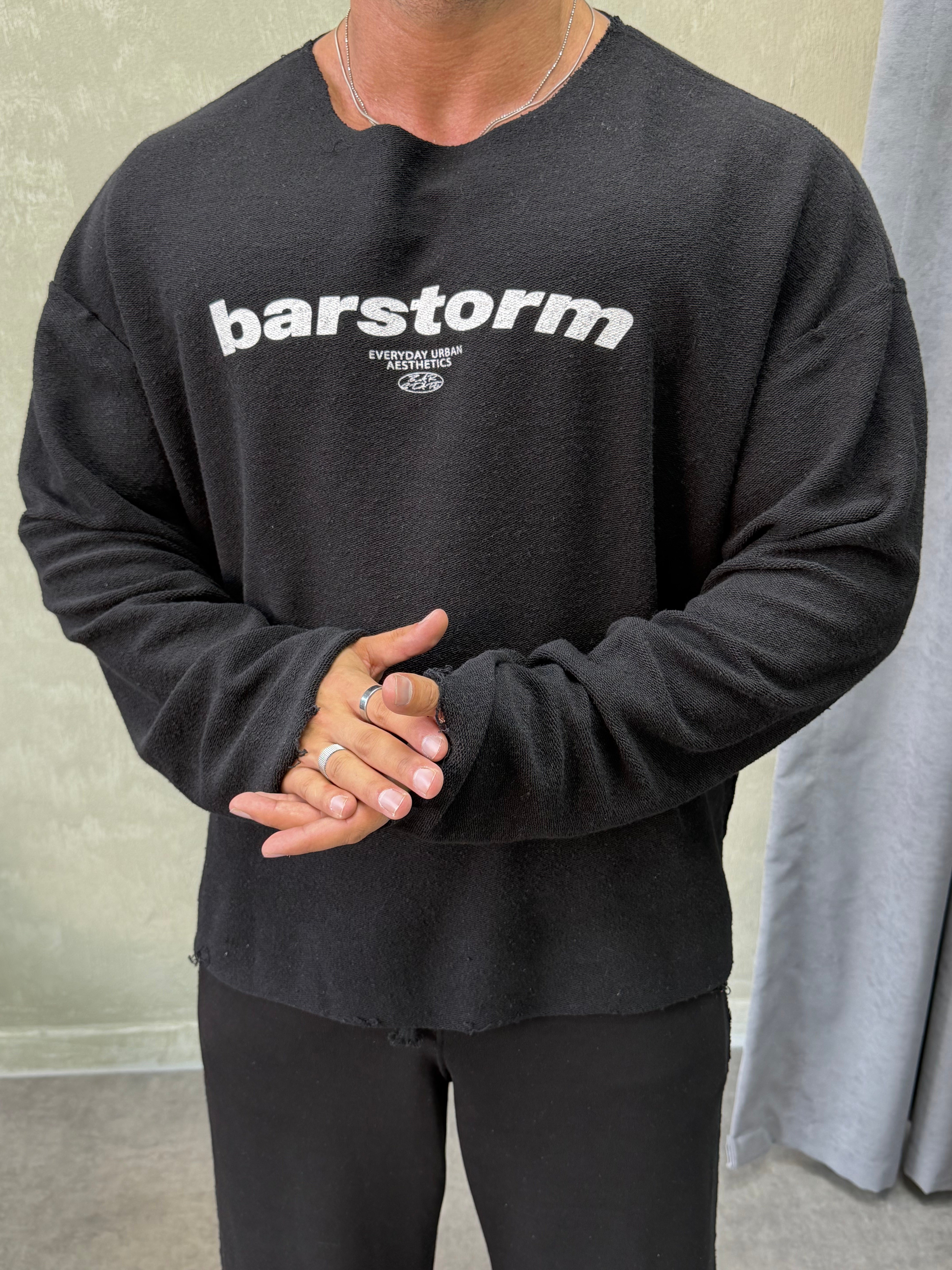   ÖZEL SERİ ÇİFT TARAFLI OVERSIZE SWEAT SİYAH