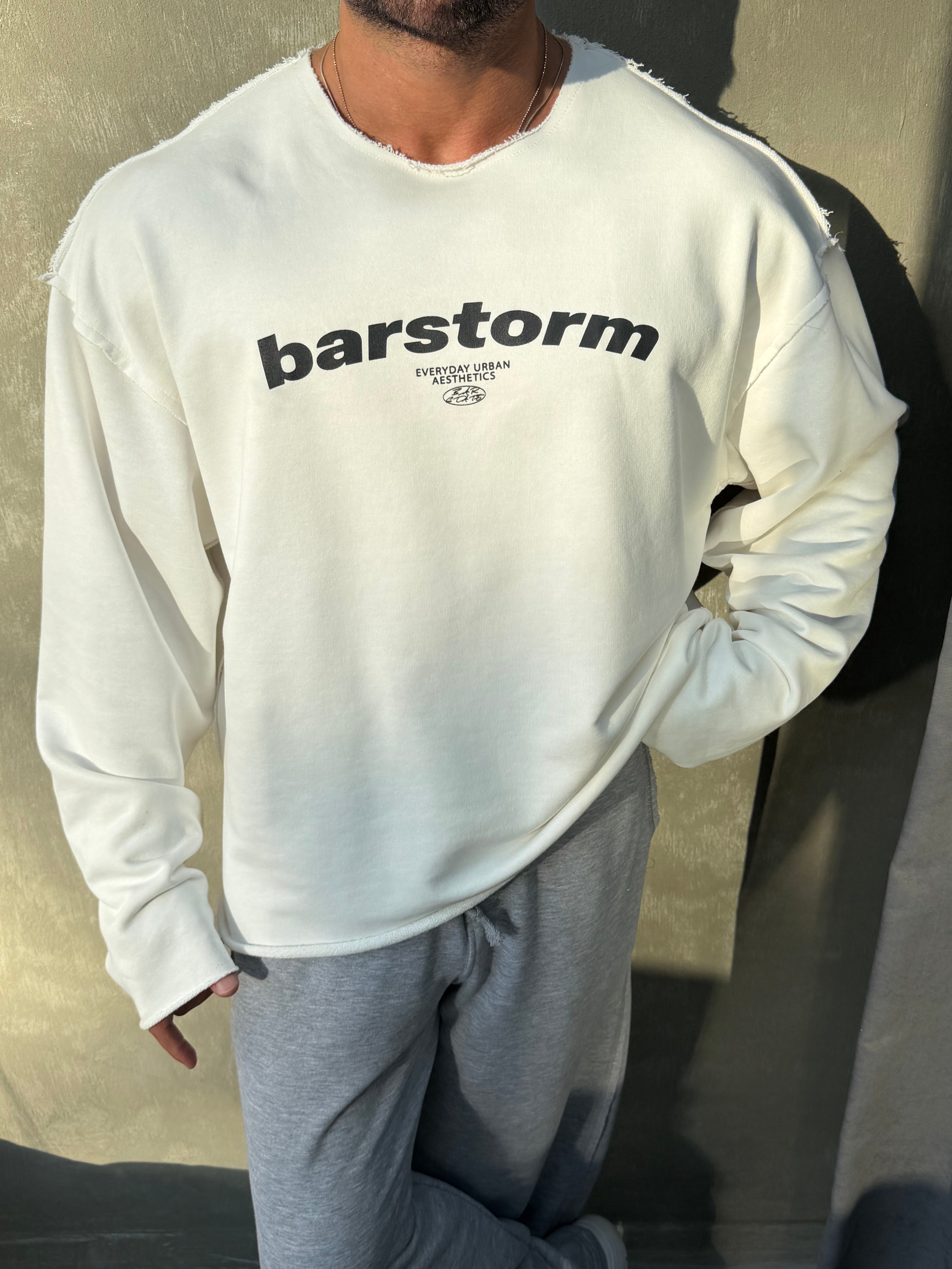   ÖZEL SERİ ÇİFT TARAFLI OVERSIZE SWEAT BEYAZ