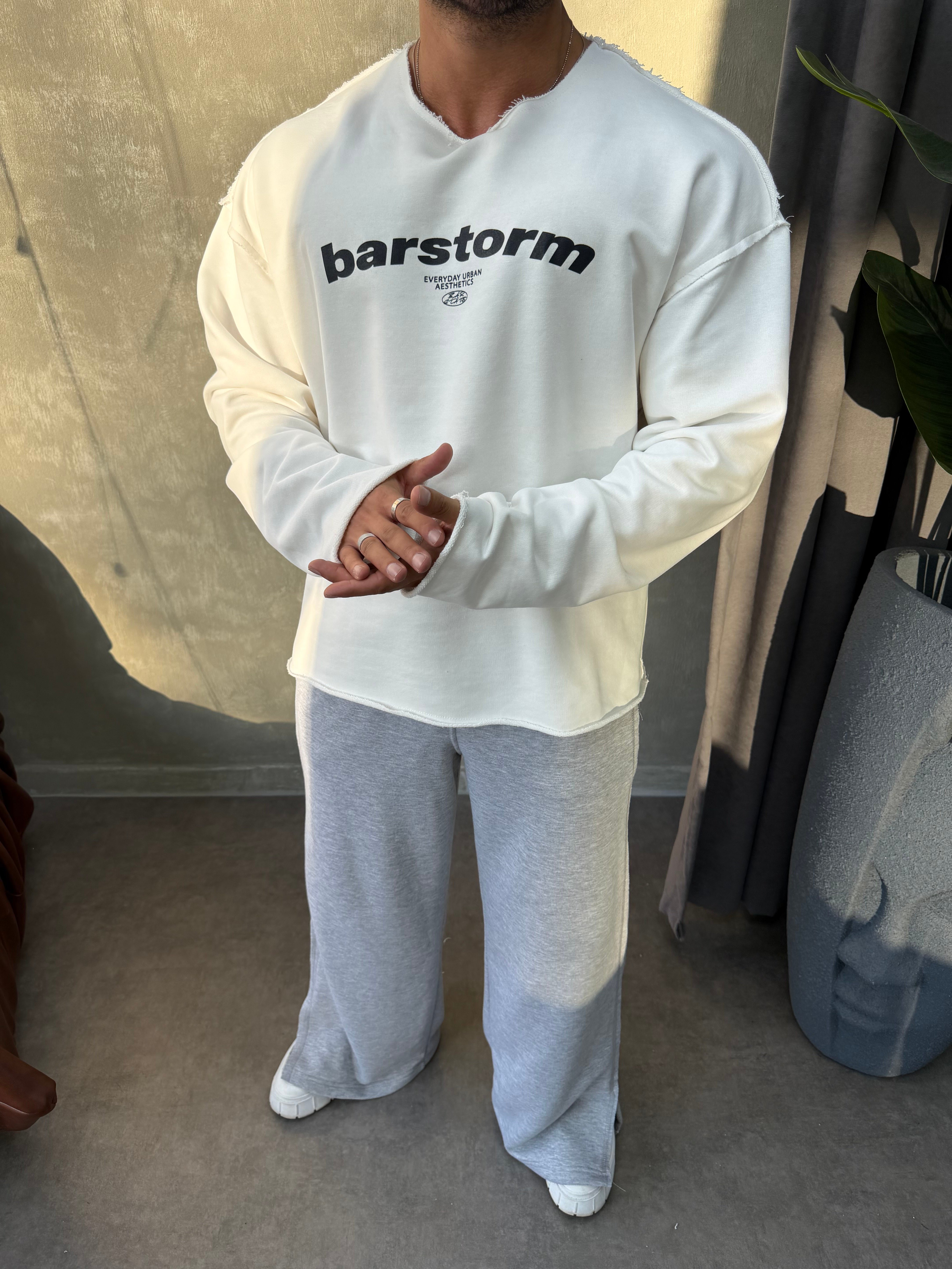   ÖZEL SERİ ÇİFT TARAFLI OVERSIZE SWEAT BEYAZ