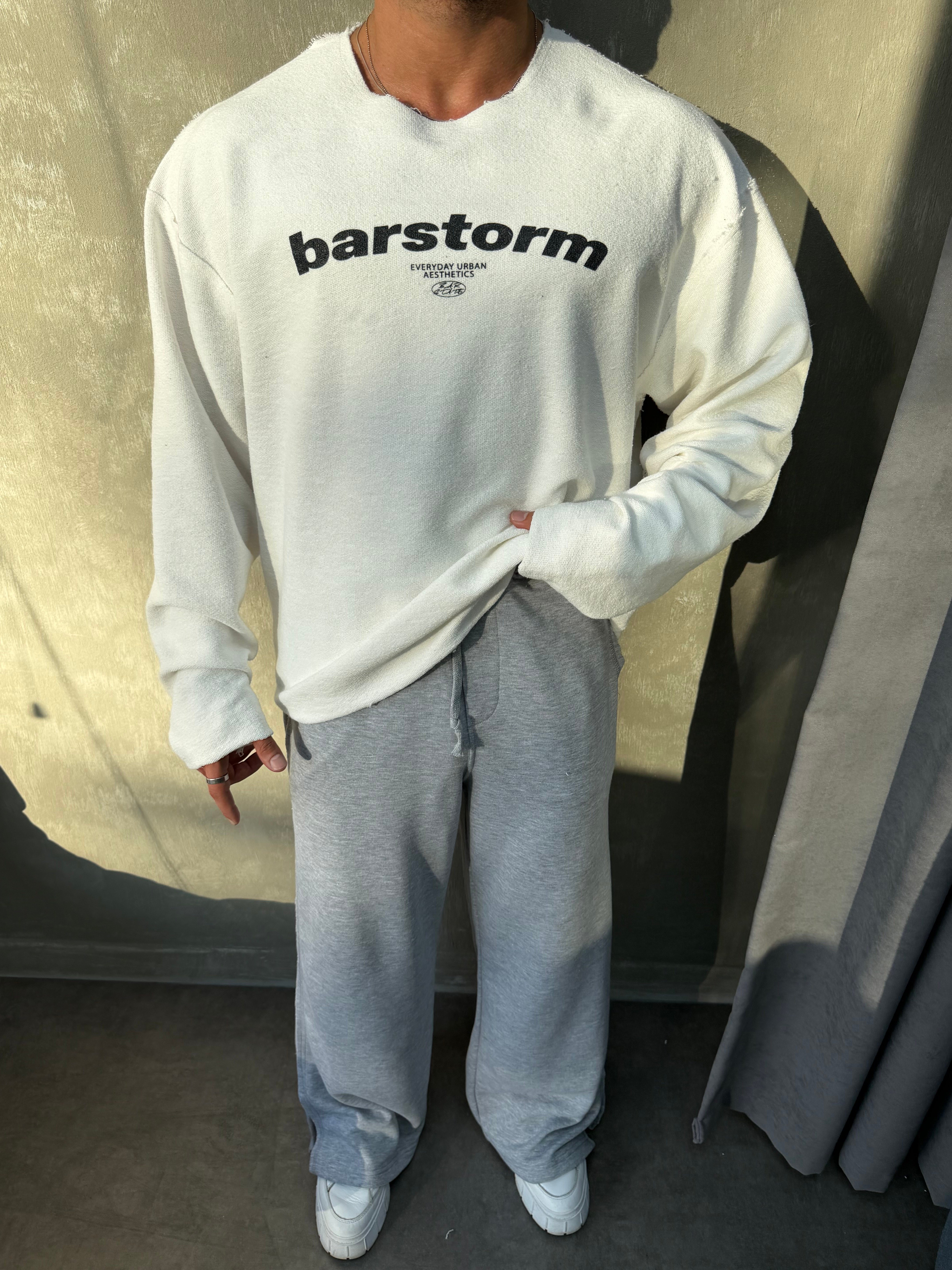   ÖZEL SERİ ÇİFT TARAFLI OVERSIZE SWEAT BEYAZ