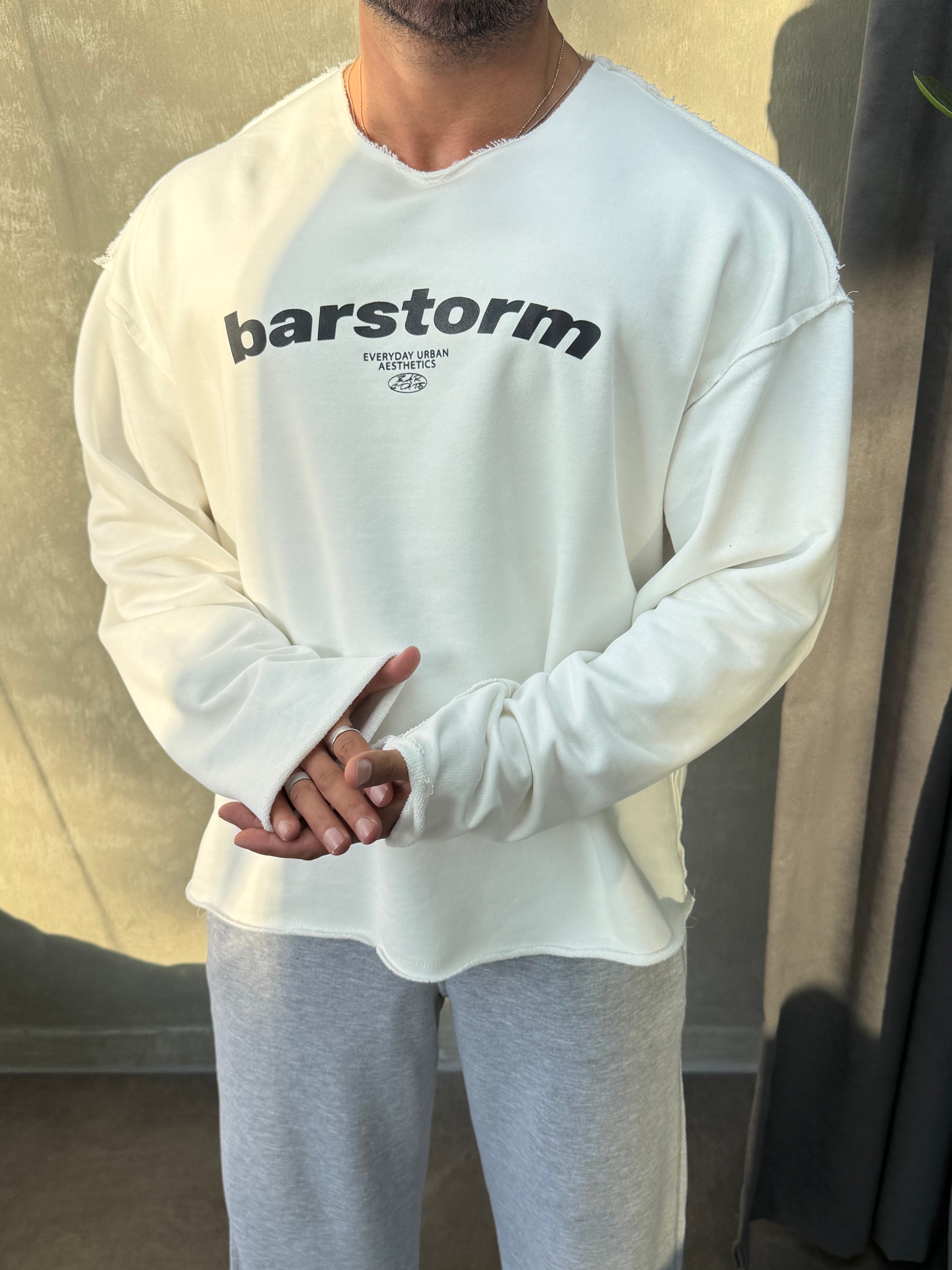   ÖZEL SERİ ÇİFT TARAFLI OVERSIZE SWEAT BEYAZ