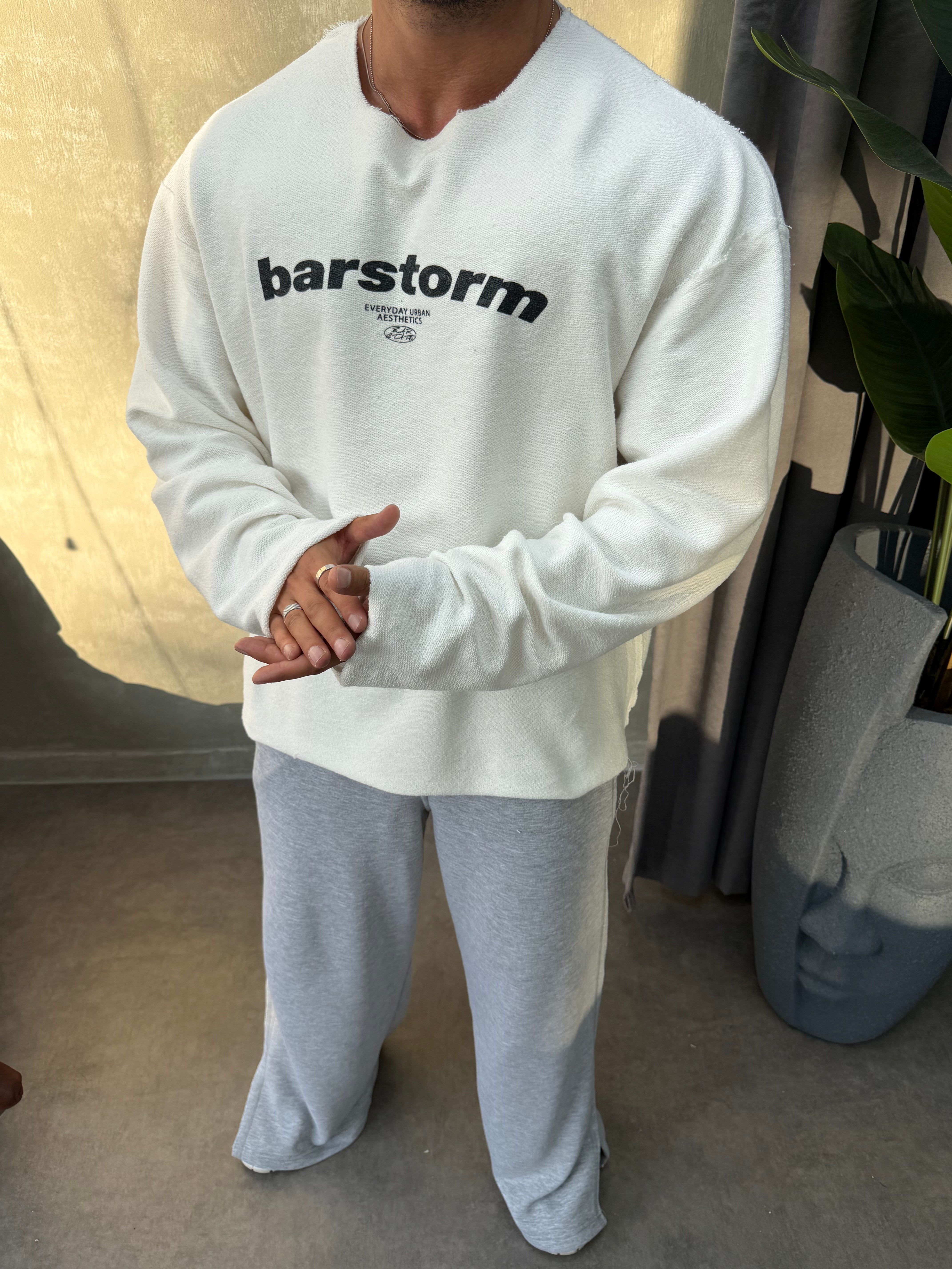   ÖZEL SERİ ÇİFT TARAFLI OVERSIZE SWEAT BEYAZ