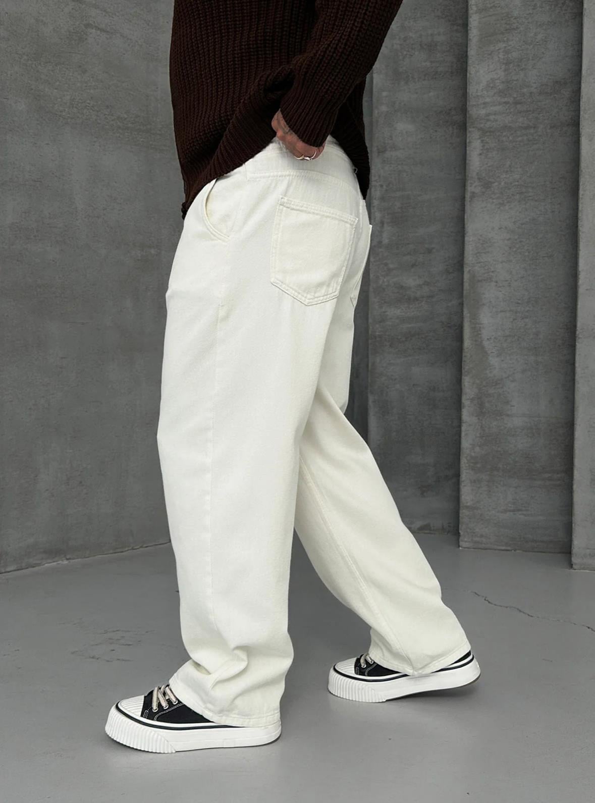 BAGGY KALIP GABARDİN PANTOLON BEJ