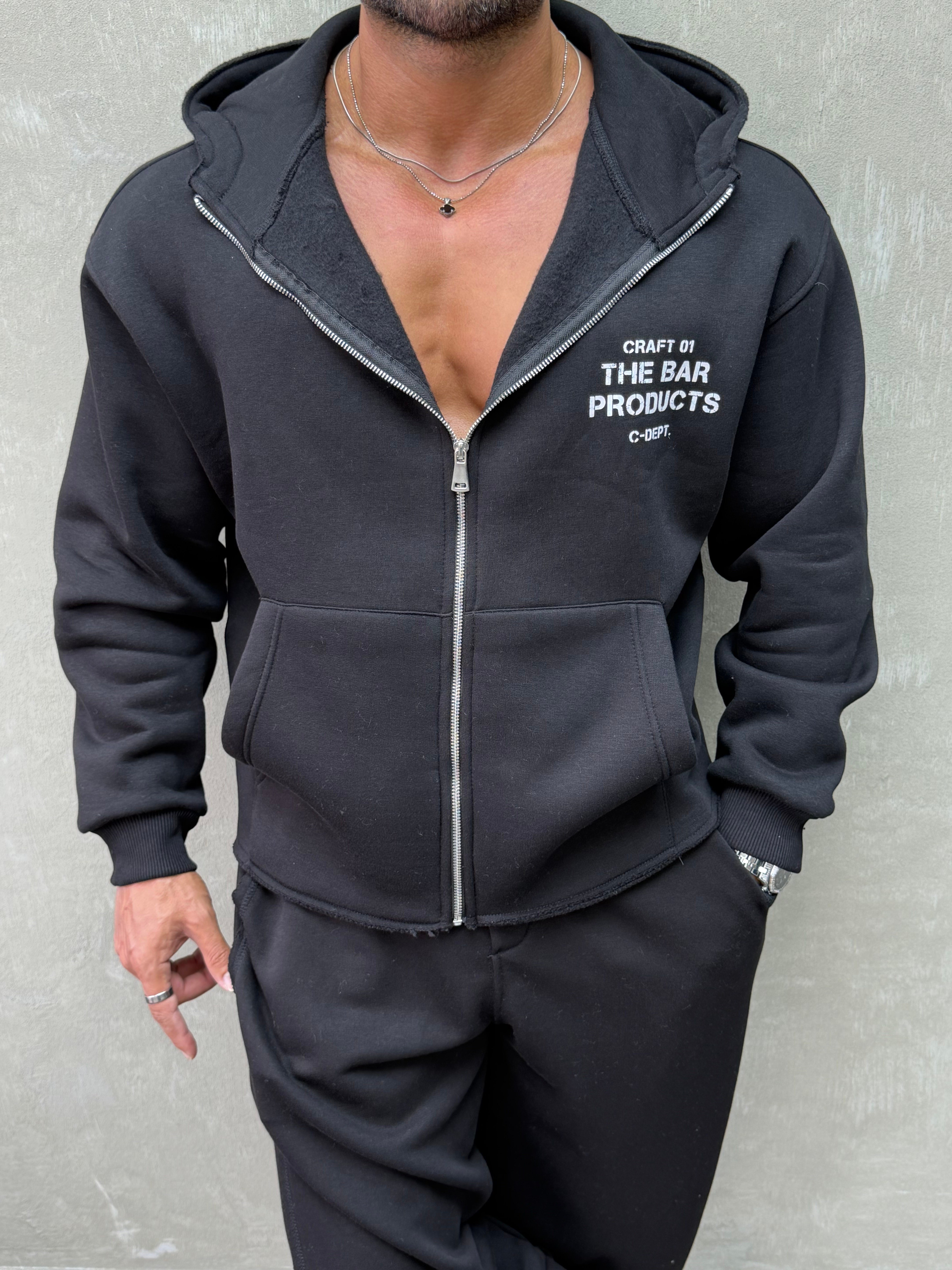BOXY KALIP OVERSIZE KAPŞONLU SWEAT SİYAH