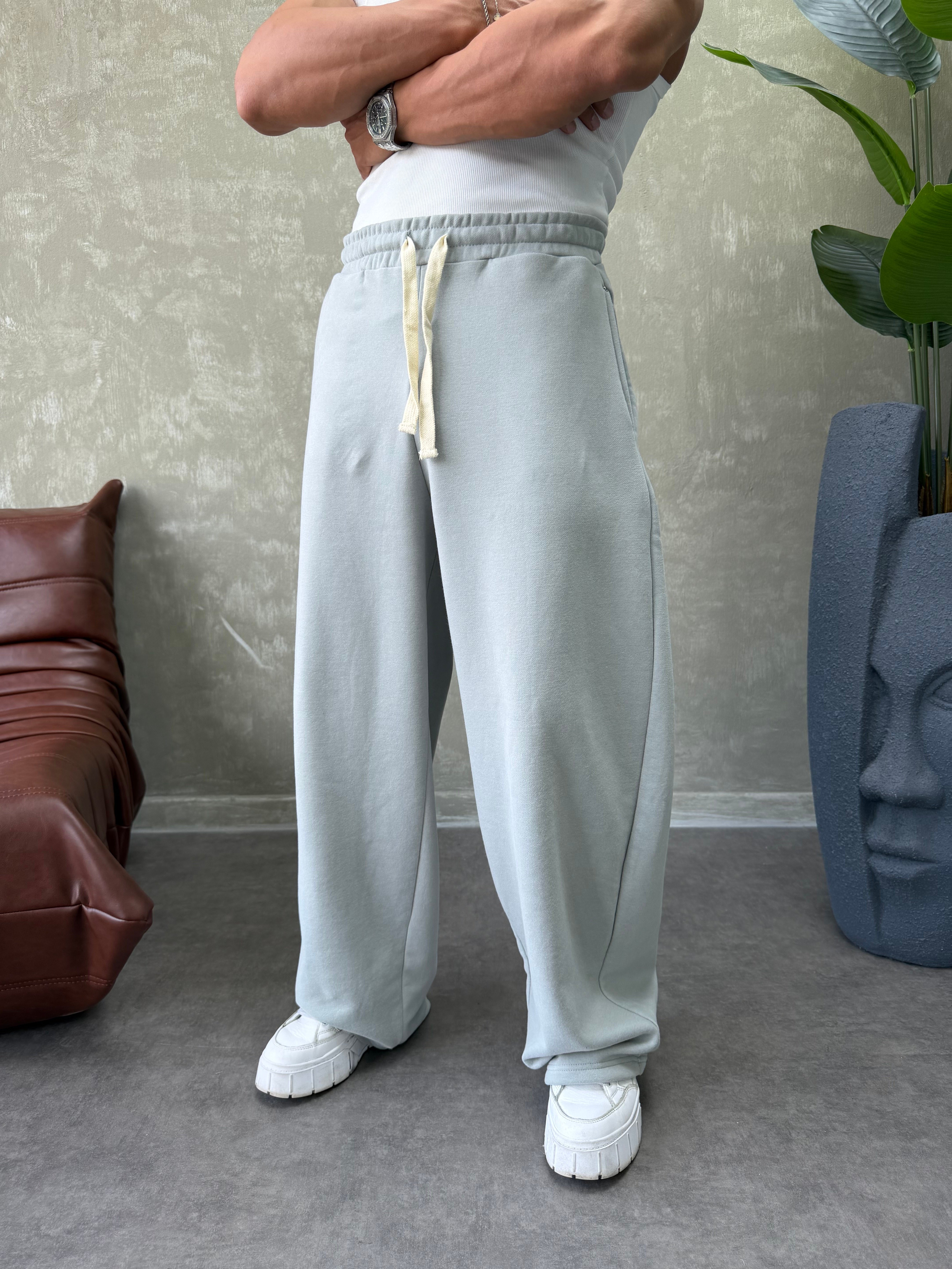EKSTRA BAGGY EŞOFMAN ALTI BUZ GRİ