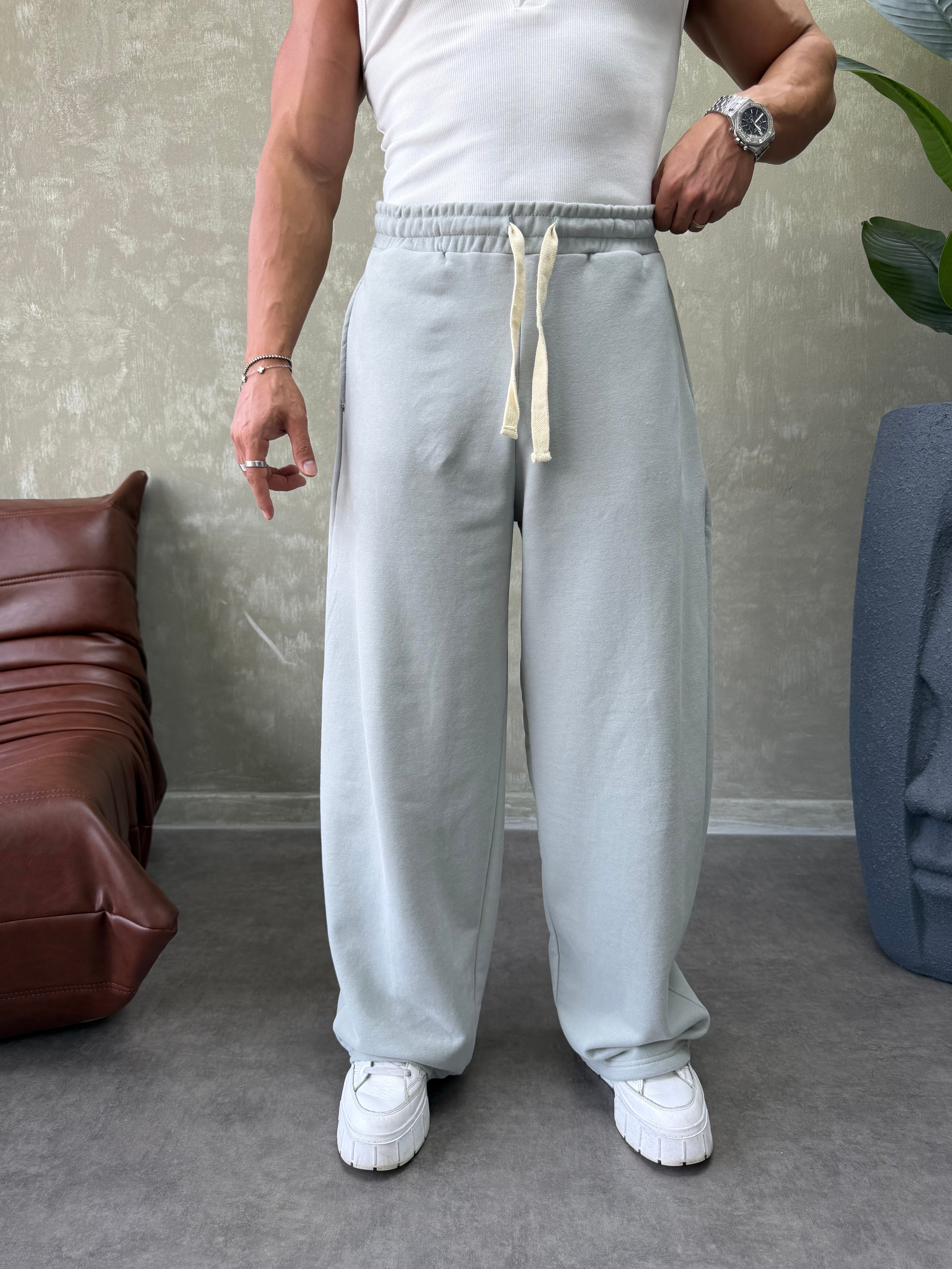 EKSTRA BAGGY EŞOFMAN ALTI BUZ GRİ