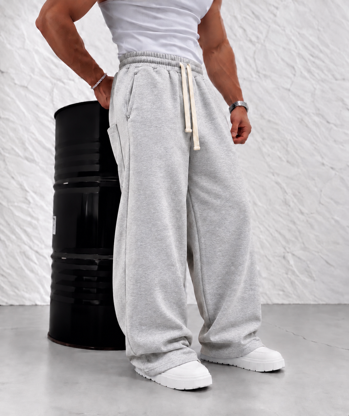 EKSTRA BAGGY EŞOFMAN ALTI GRİ