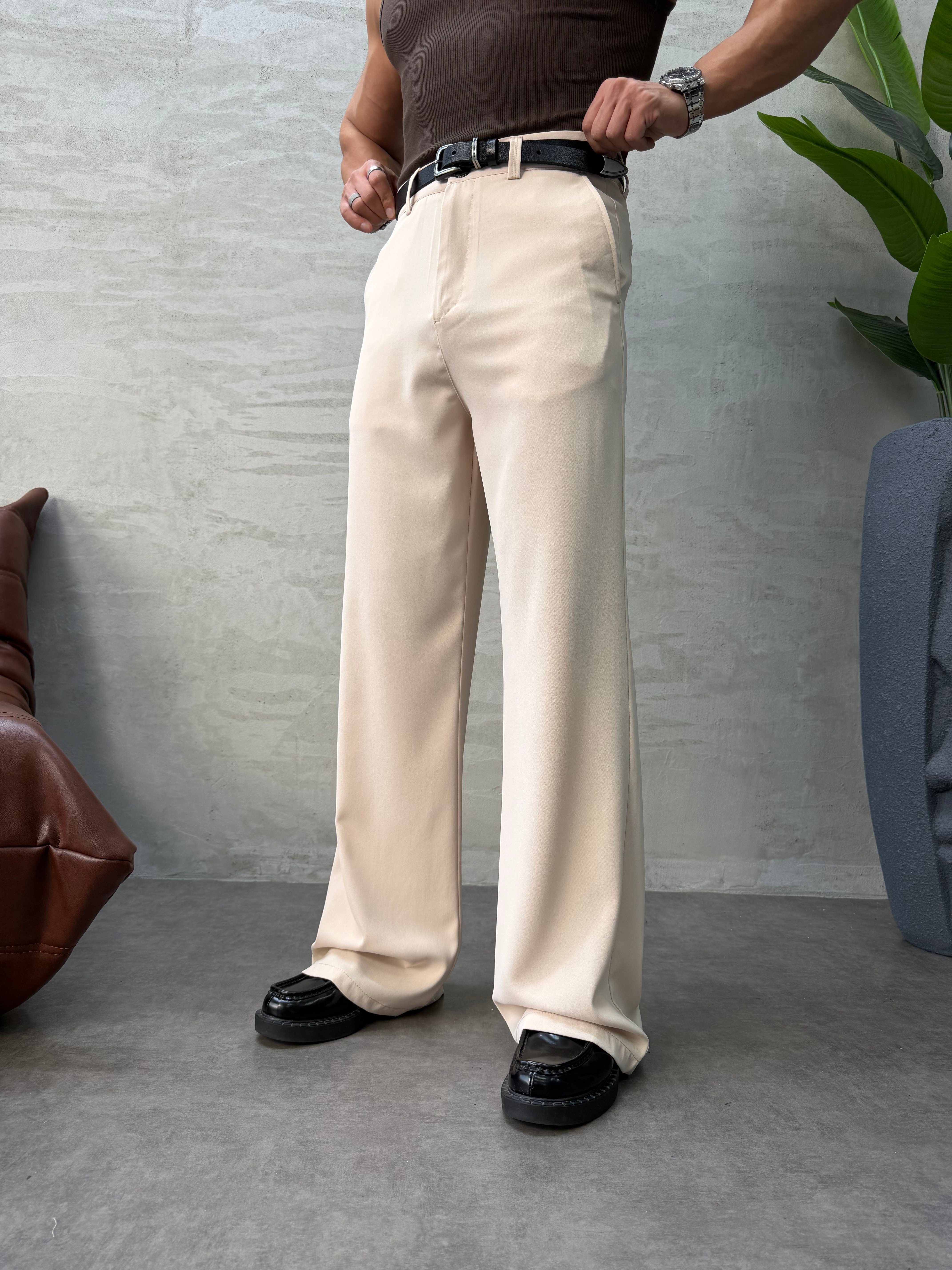 GG PREMIUM SERi FLARE FİT PANTOLON BEJ