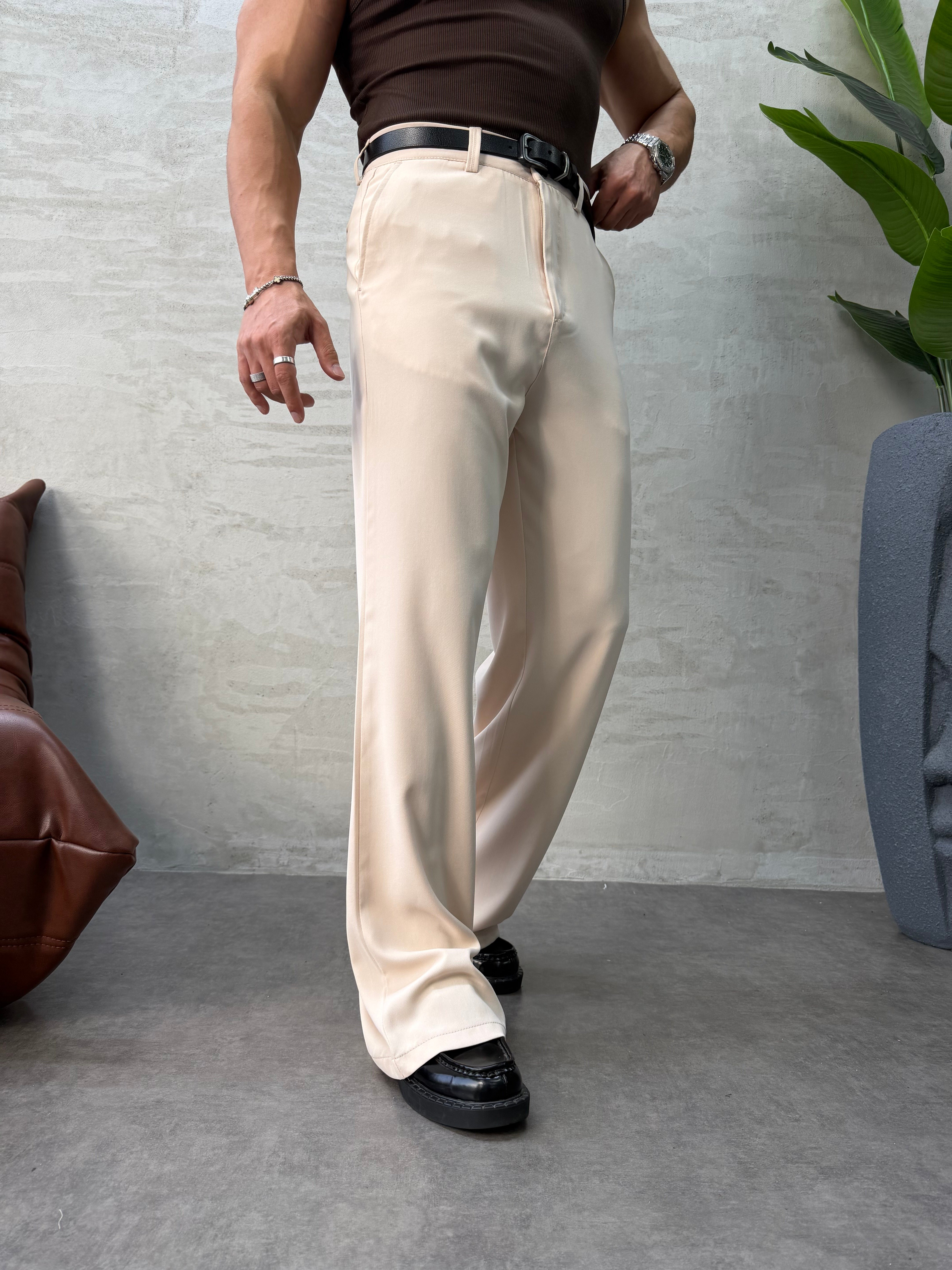 GG PREMIUM SERi FLARE FİT PANTOLON BEJ