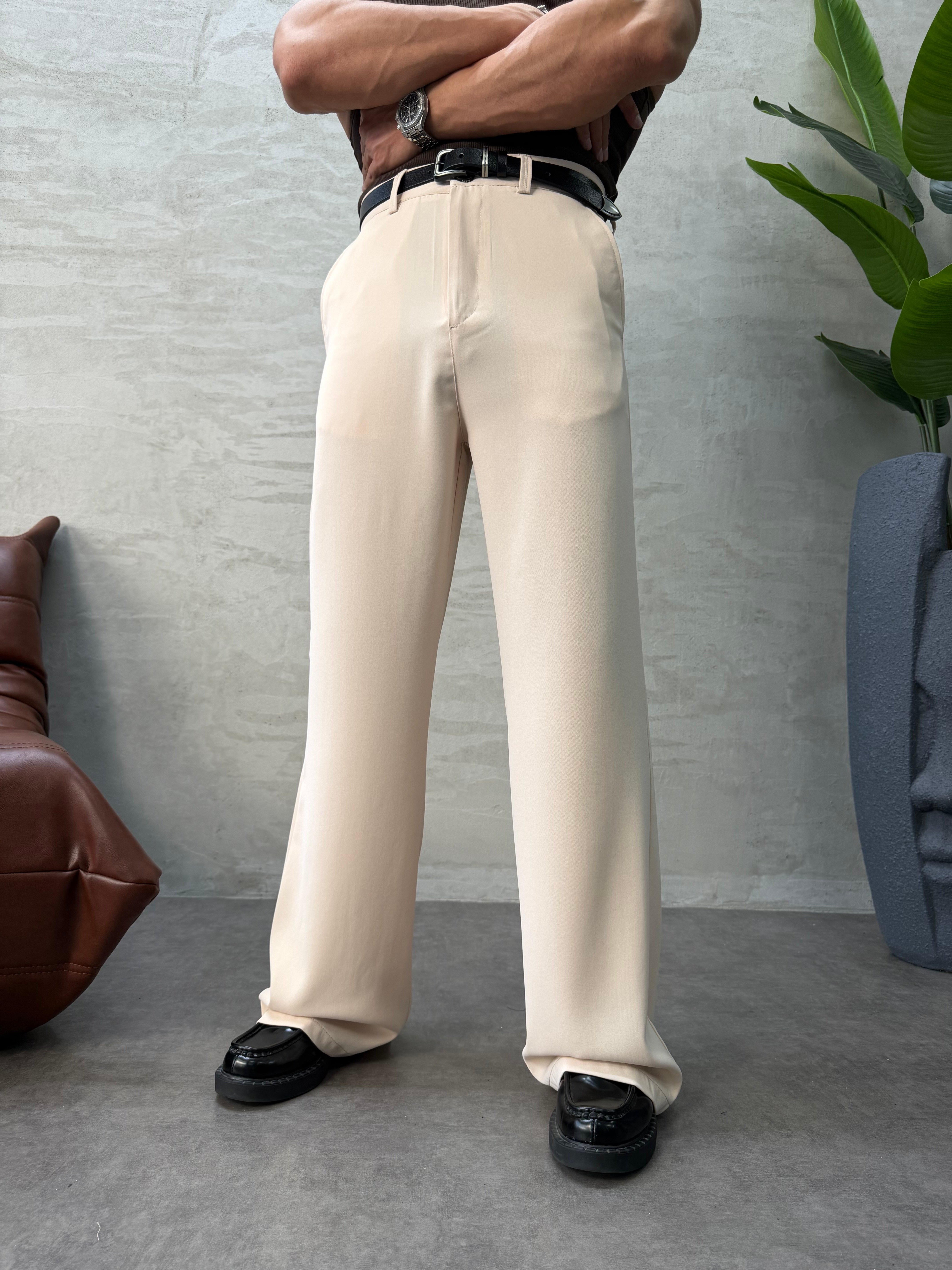 GG PREMIUM SERi FLARE FİT PANTOLON BEJ