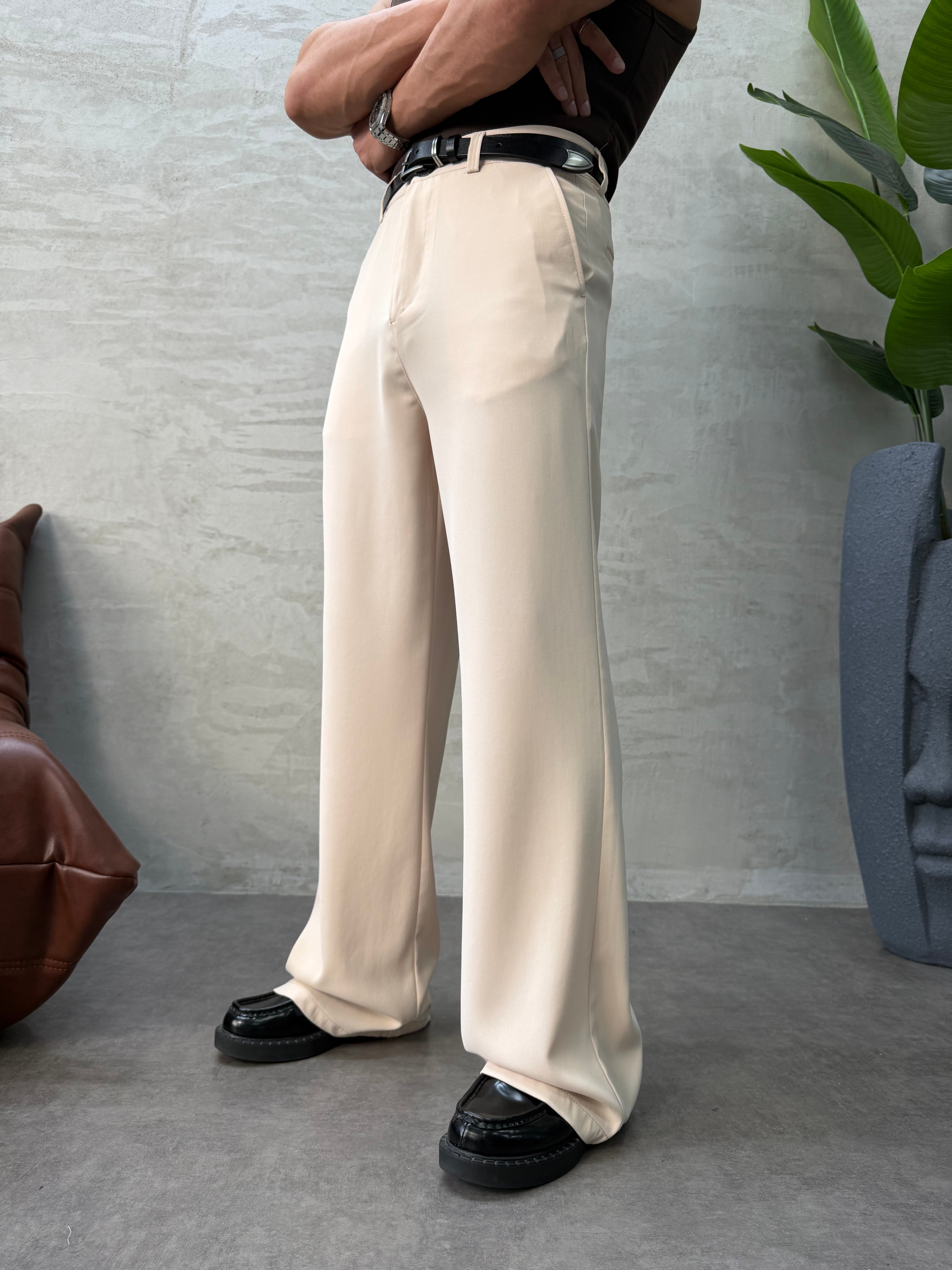 GG PREMIUM SERi FLARE FİT PANTOLON BEJ