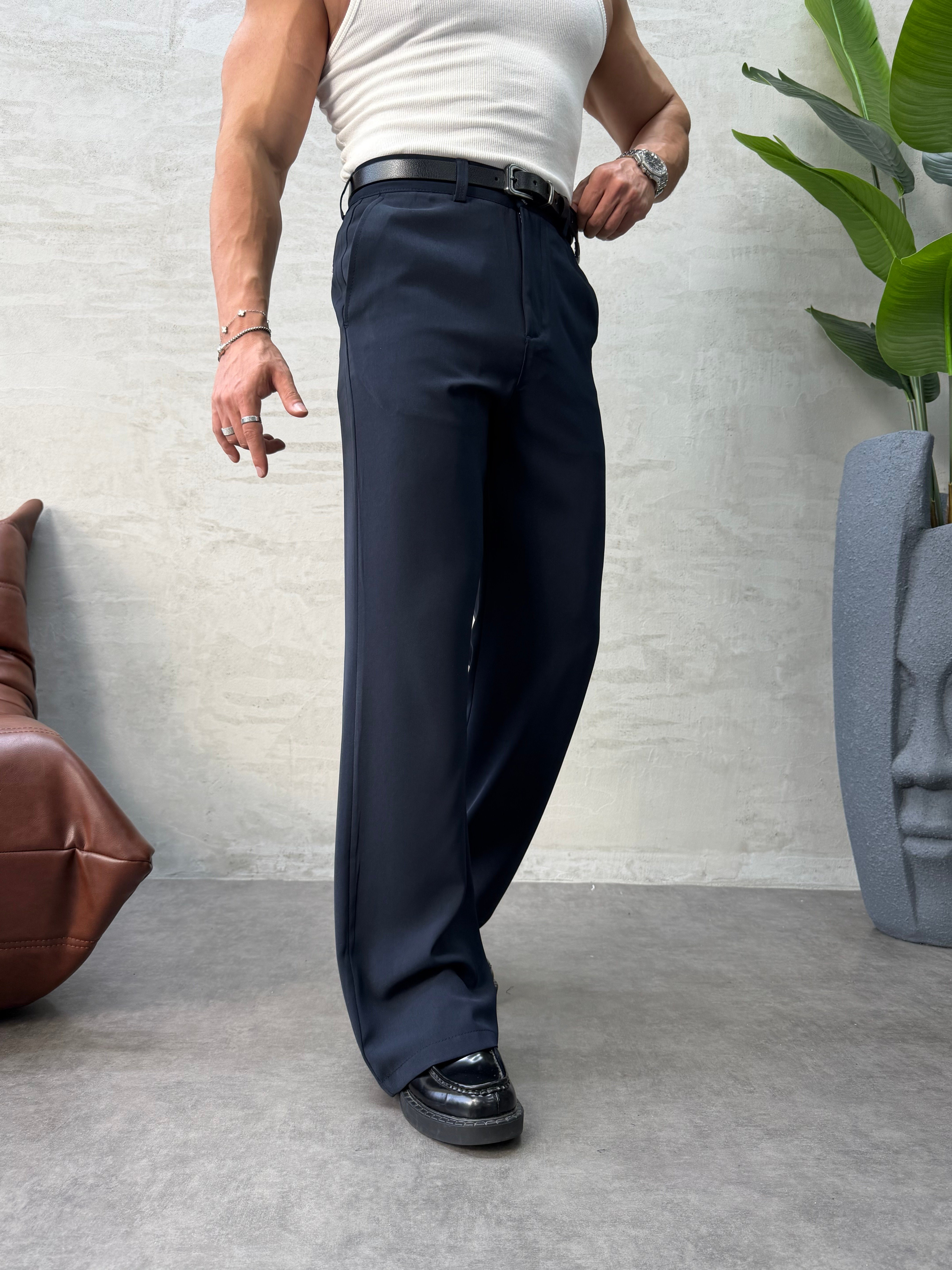 GG PREMIUM SERi FLARE FİT PANTOLON LACİVERT 