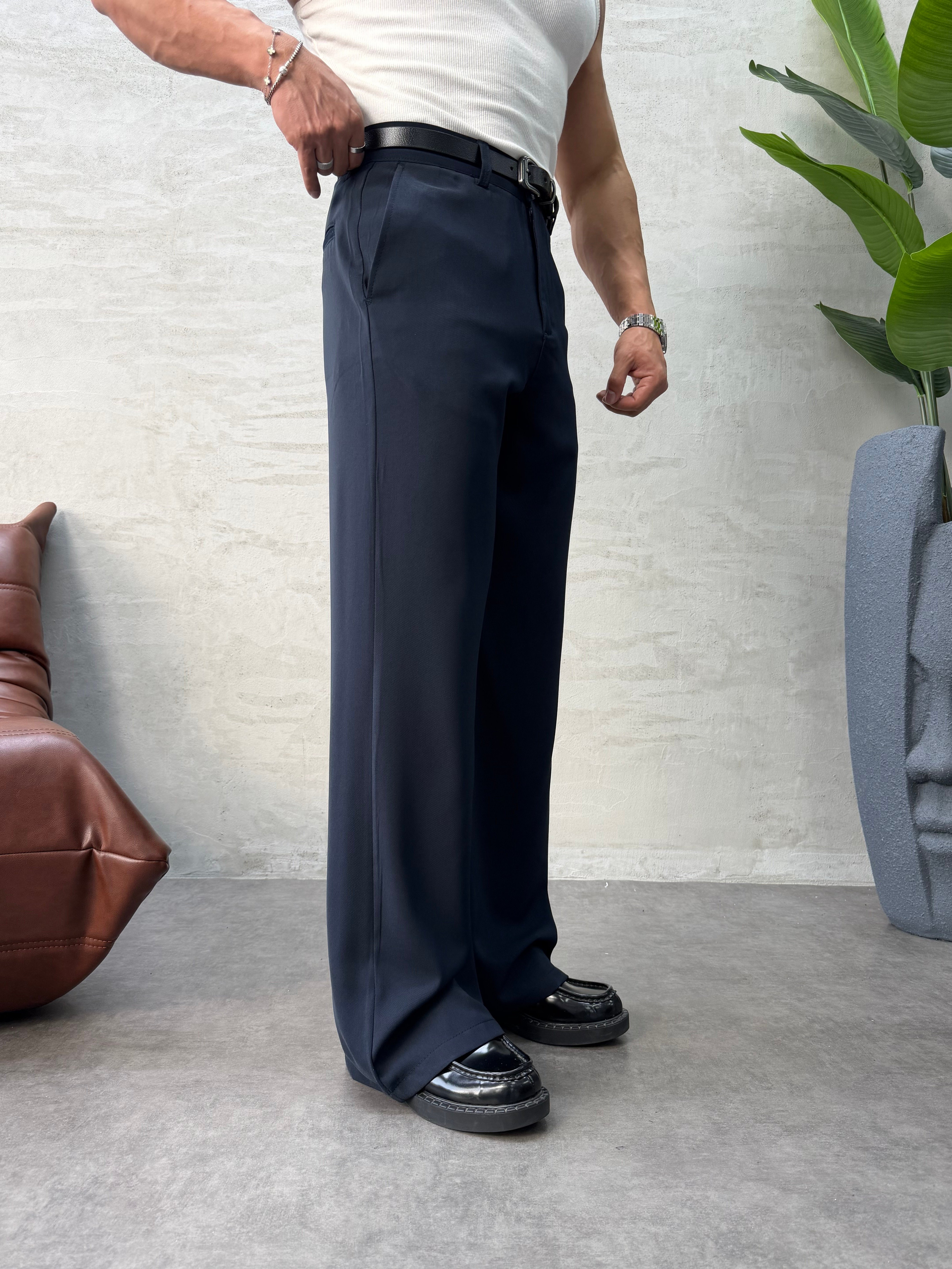 GG PREMIUM SERi FLARE FİT PANTOLON LACİVERT 