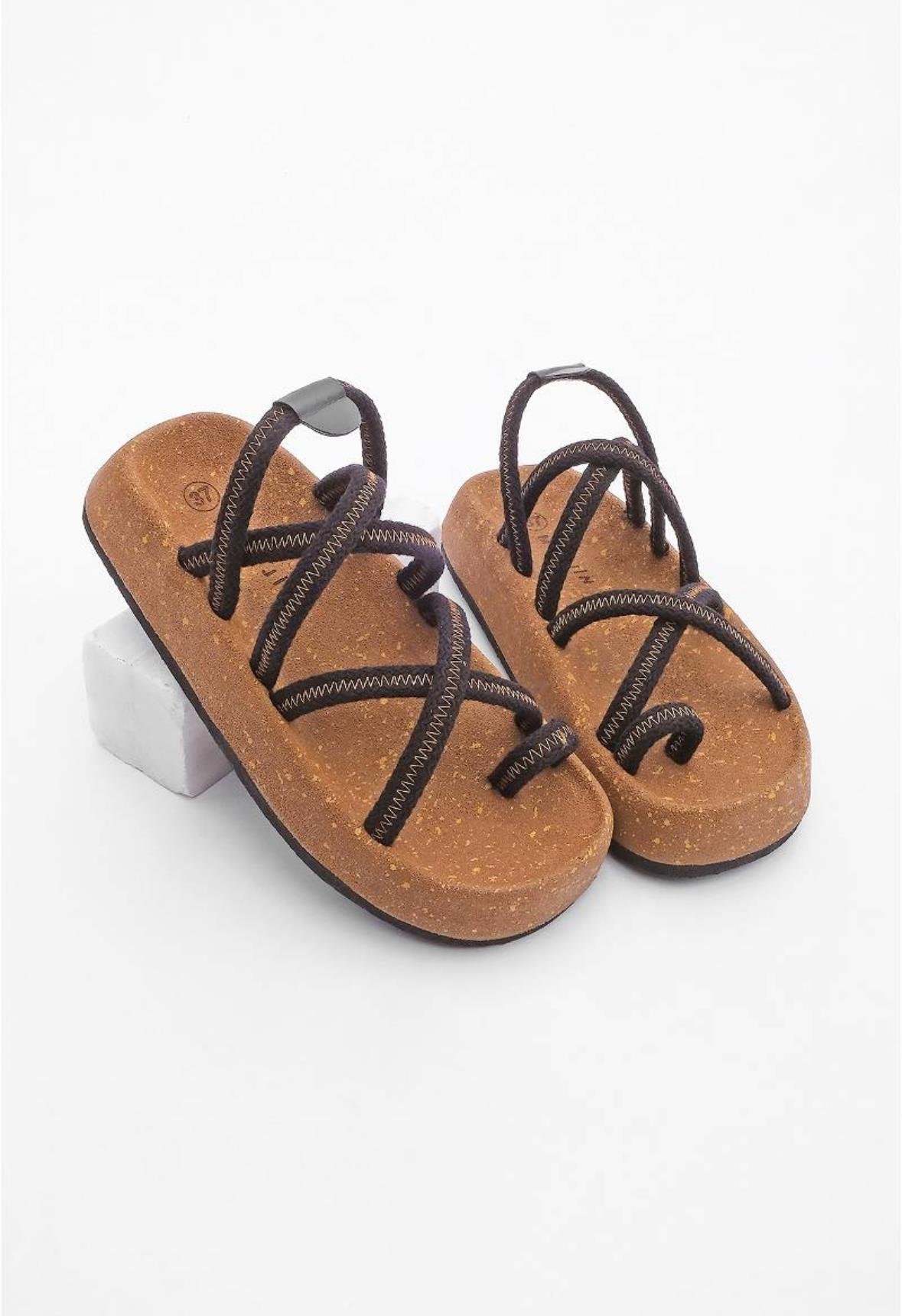 HASIR SANDALET SİYAH