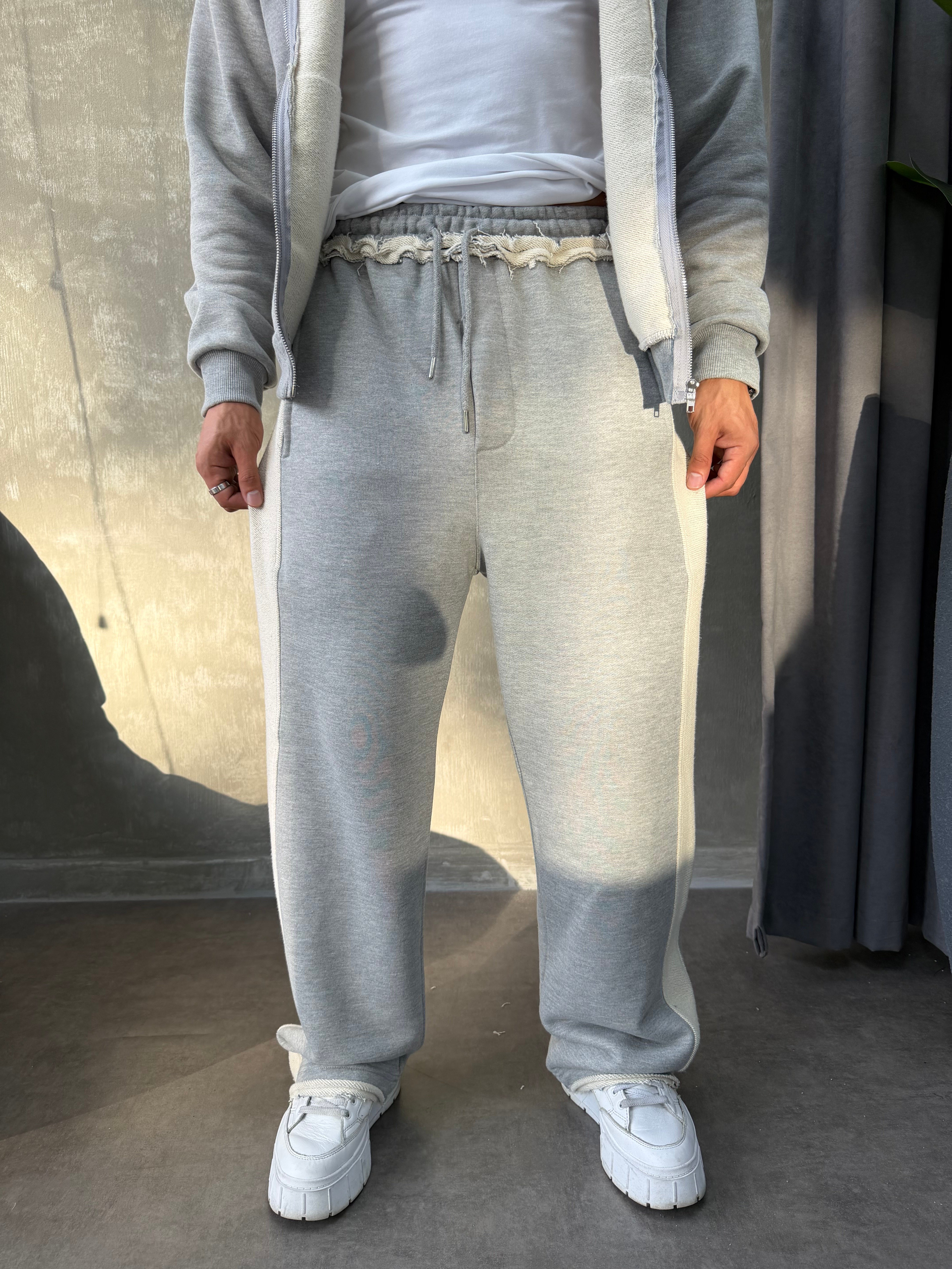 OVERSIZE KAPŞONLU EŞOFMAN TAKIMI GRİ