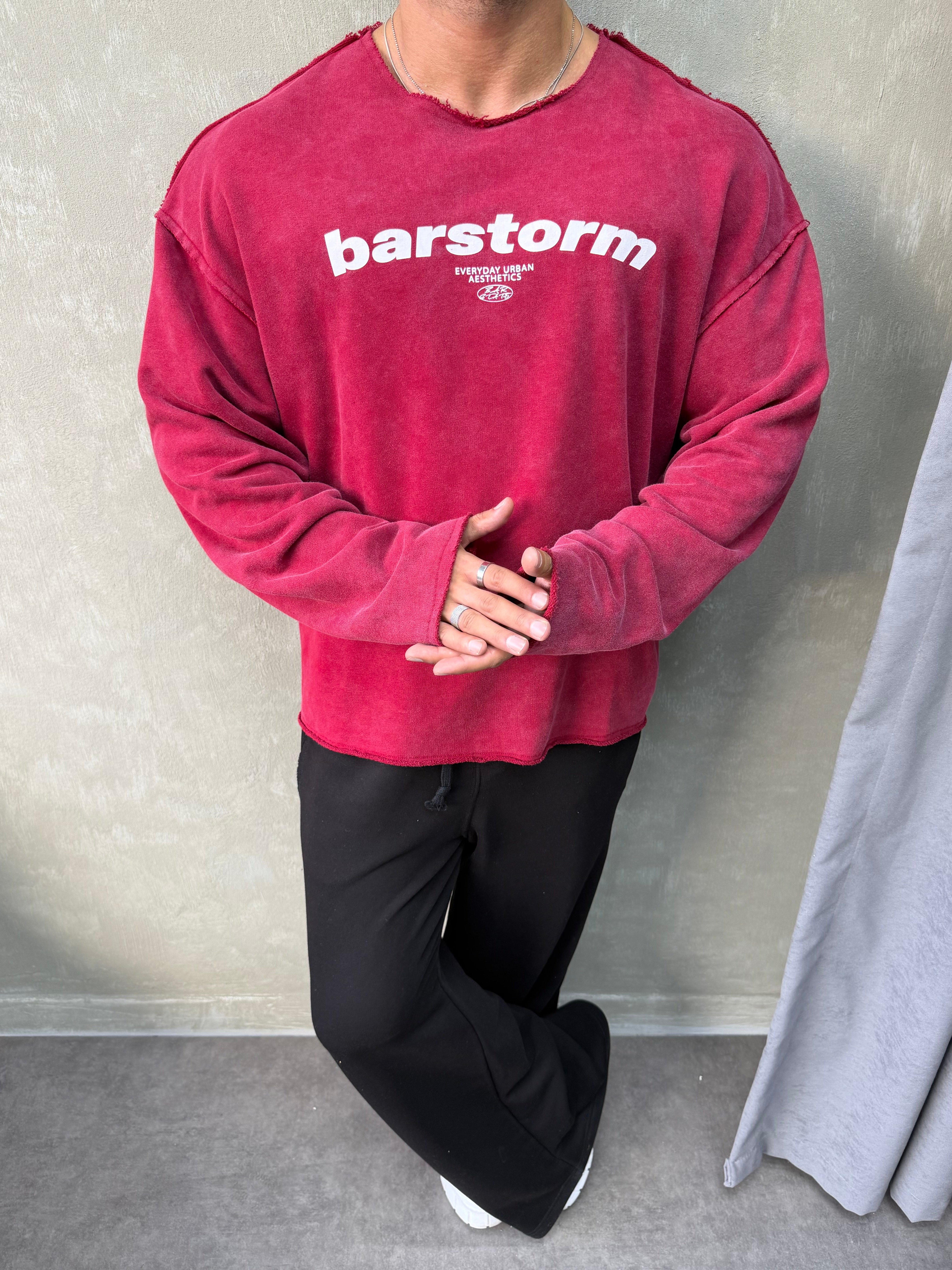 ÖZEL SERİ ÇİFT TARAFLI OVERSIZE SWEAT BORDO