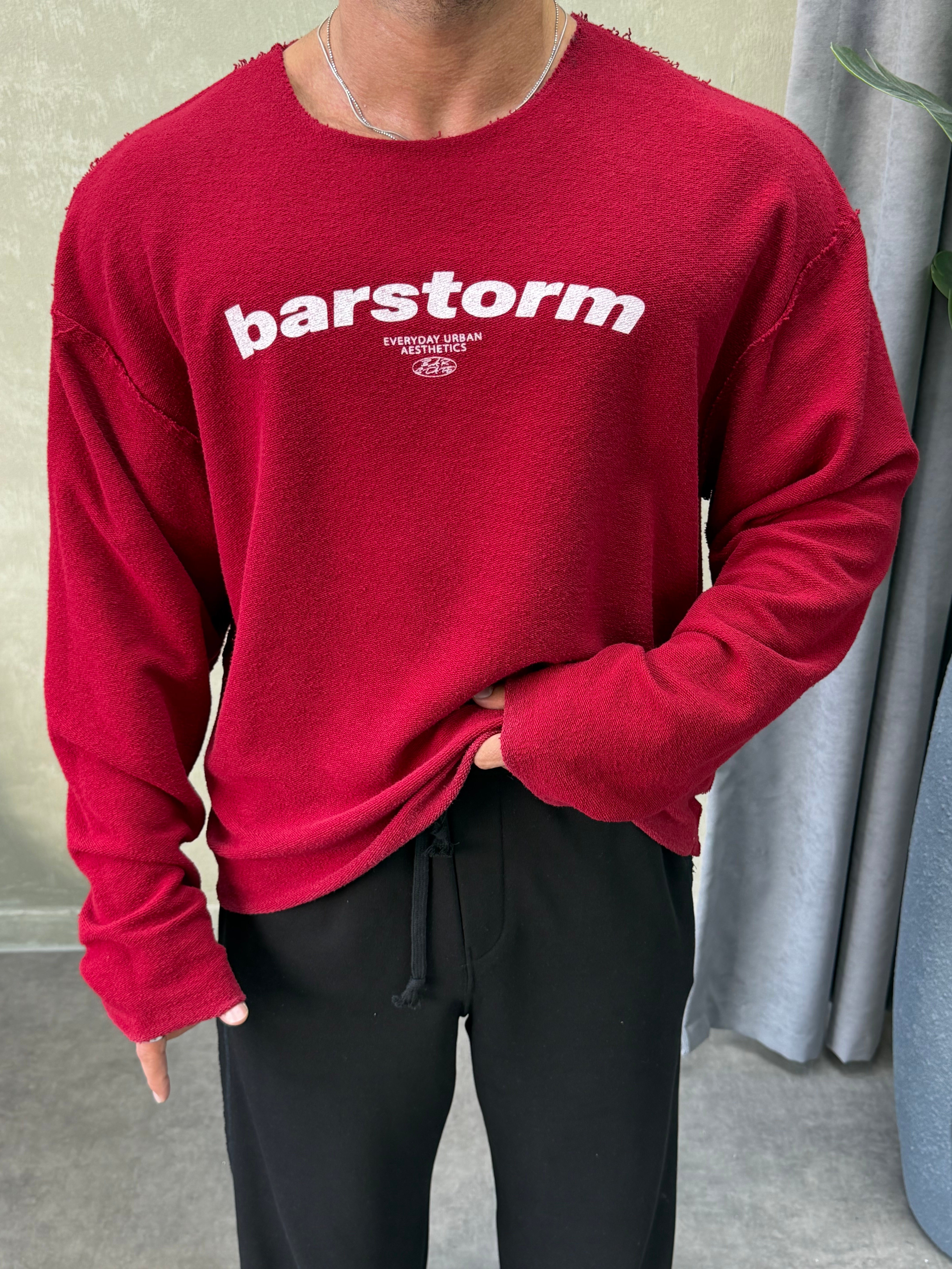 ÖZEL SERİ ÇİFT TARAFLI OVERSIZE SWEAT BORDO