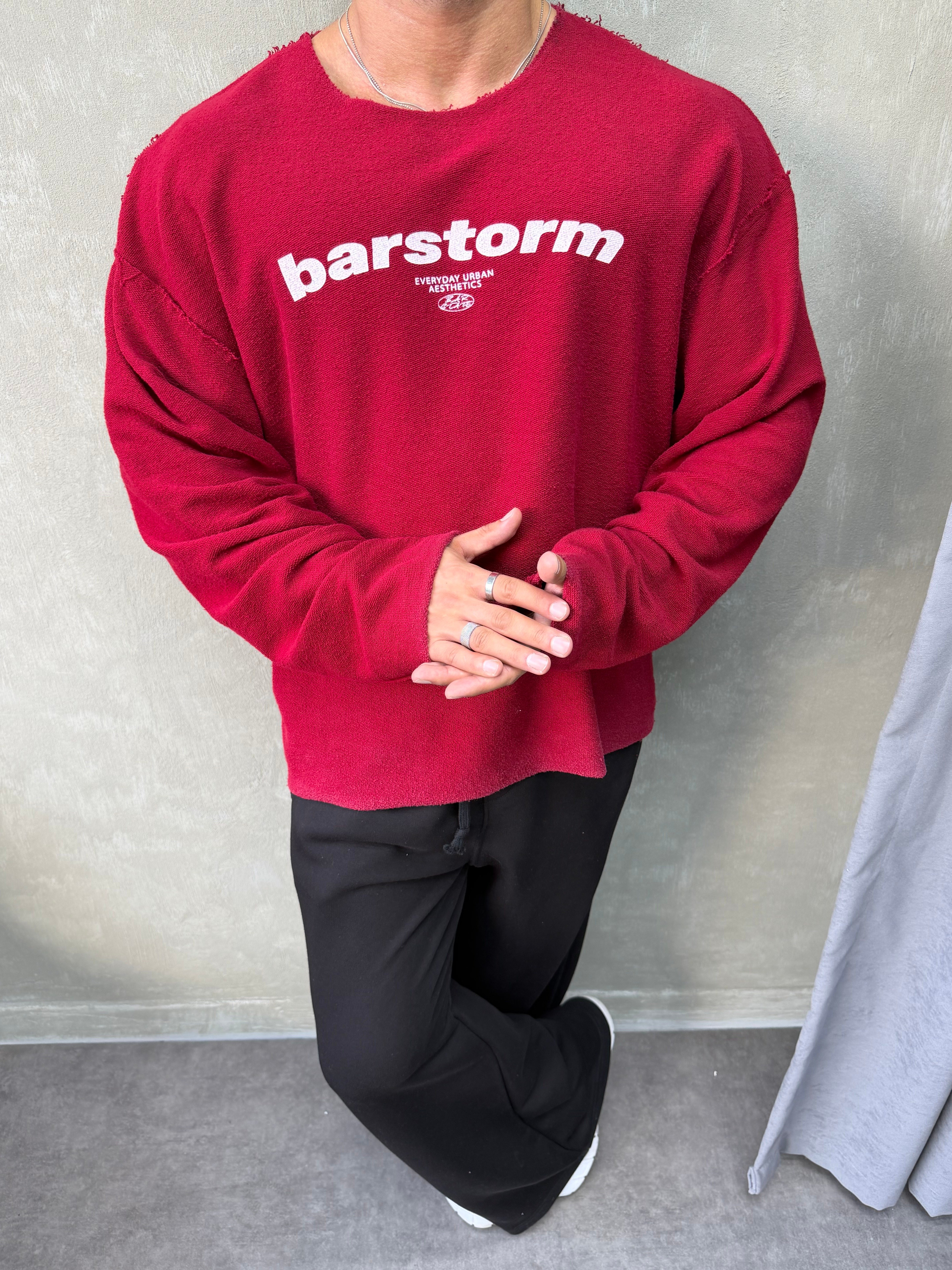 ÖZEL SERİ ÇİFT TARAFLI OVERSIZE SWEAT BORDO