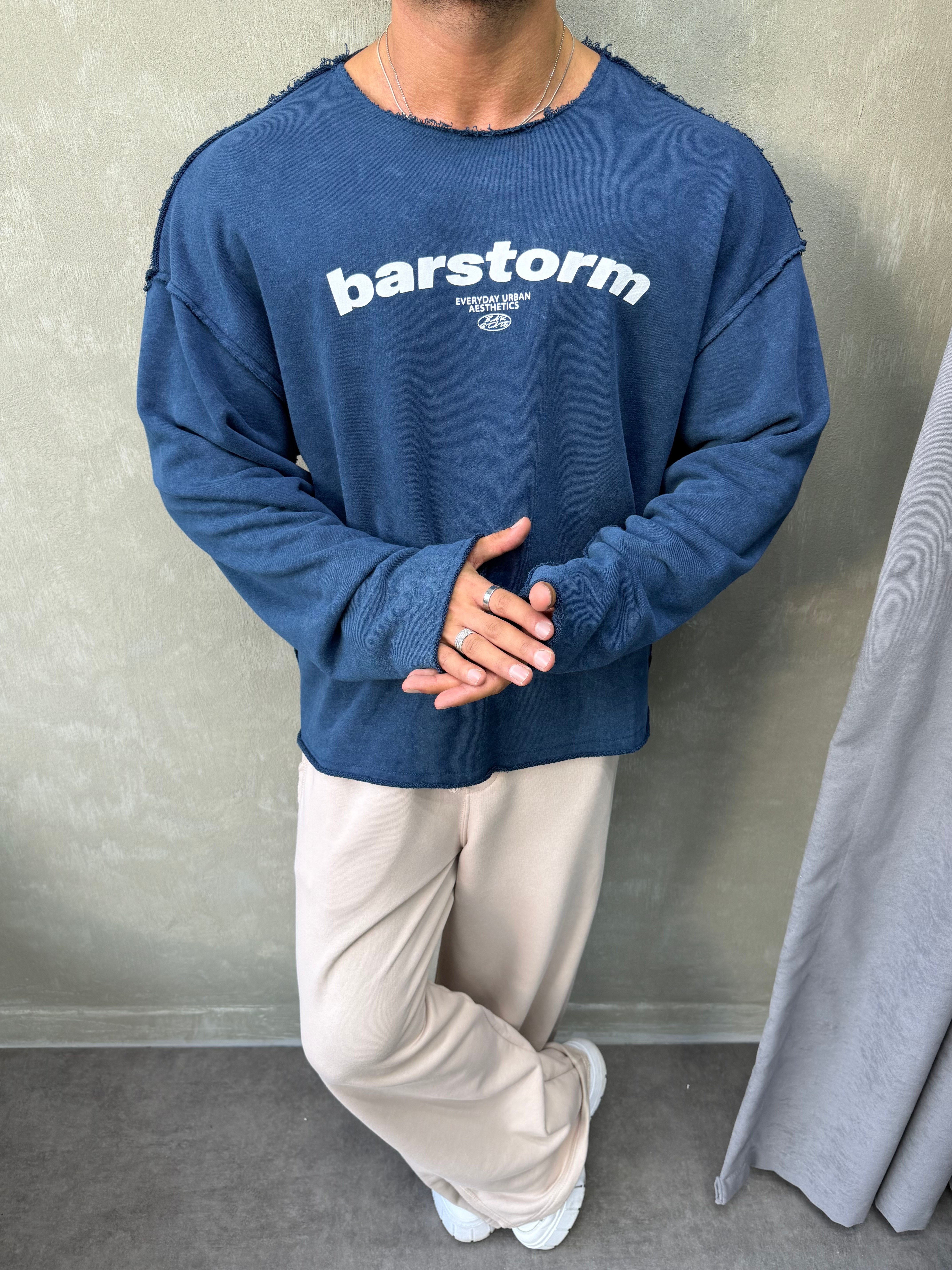 ÖZEL SERİ ÇİFT TARAFLI OVERSIZE SWEAT LACİVERT