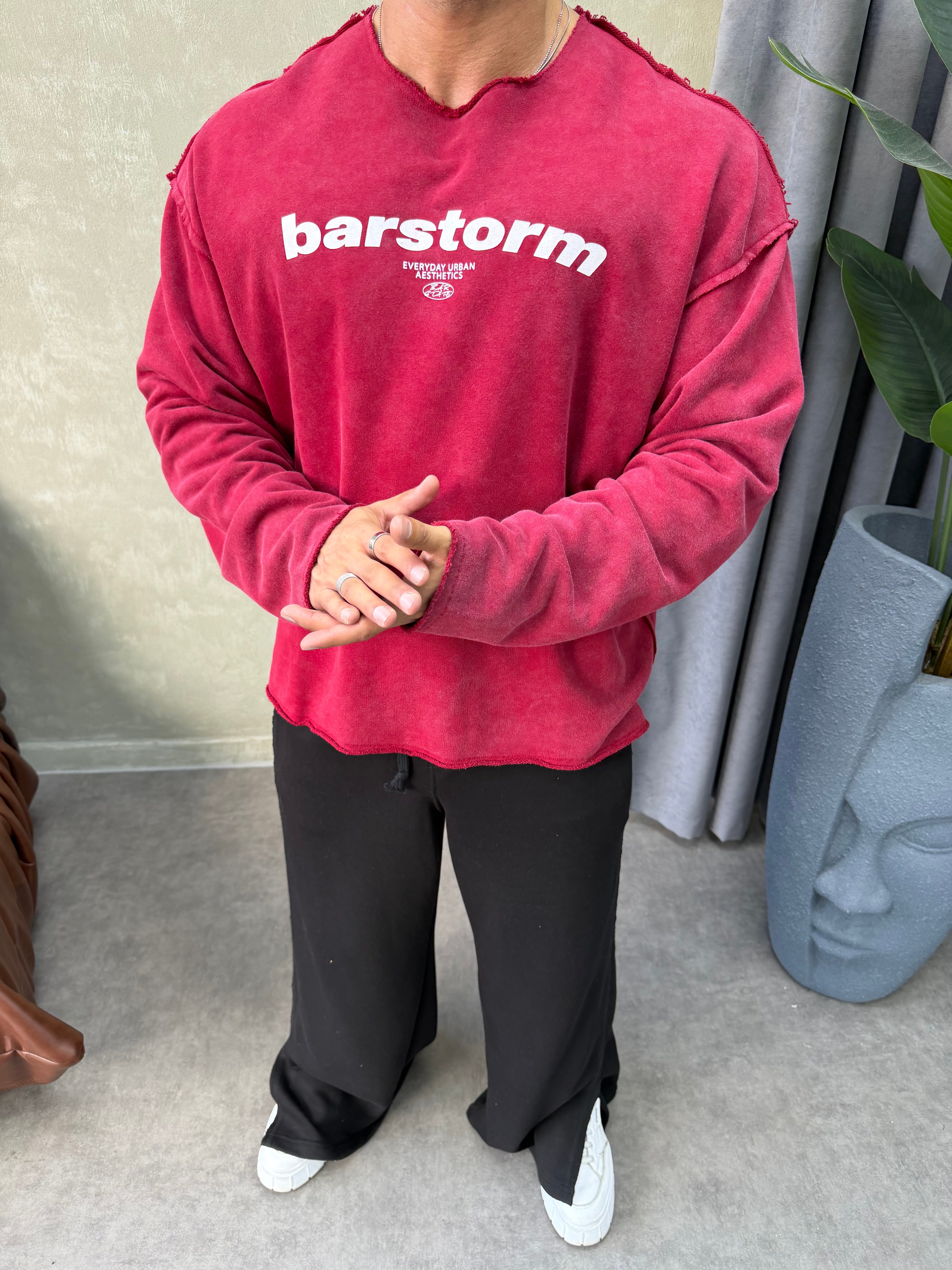 ÖZEL SERİ ÇİFT TARAFLI OVERSIZE SWEAT BORDO