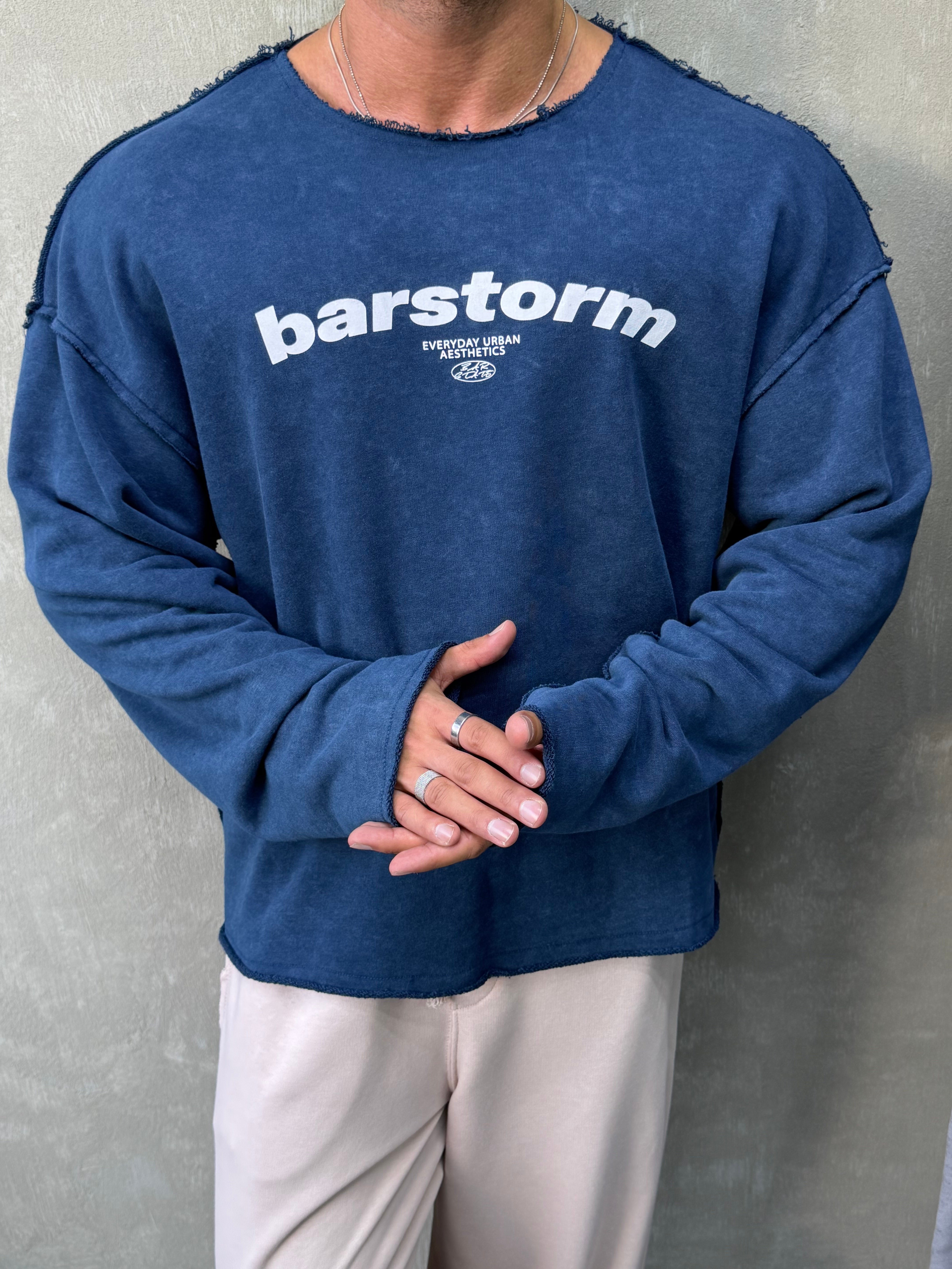 ÖZEL SERİ ÇİFT TARAFLI OVERSIZE SWEAT LACİVERT