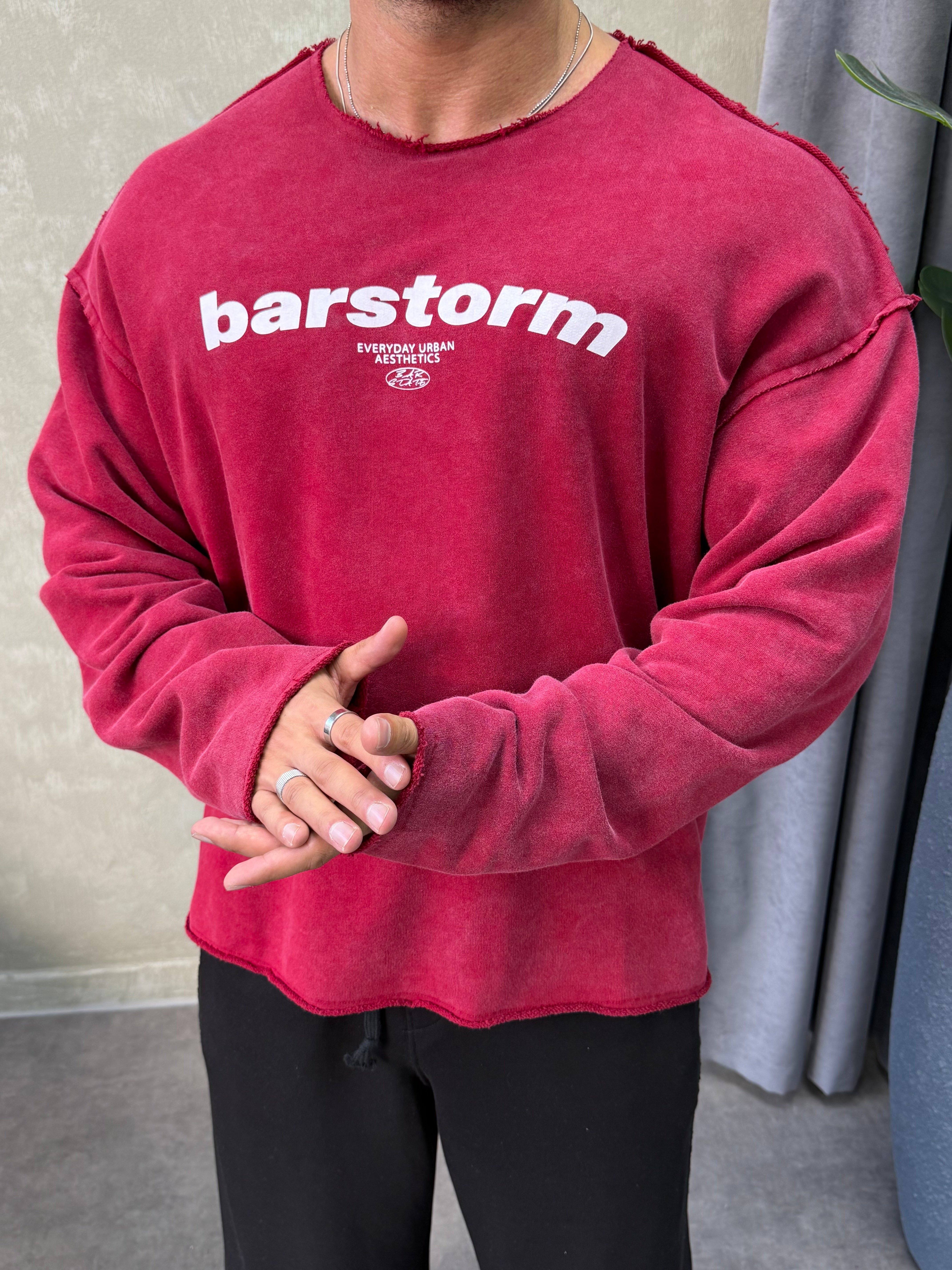 ÖZEL SERİ ÇİFT TARAFLI OVERSIZE SWEAT BORDO