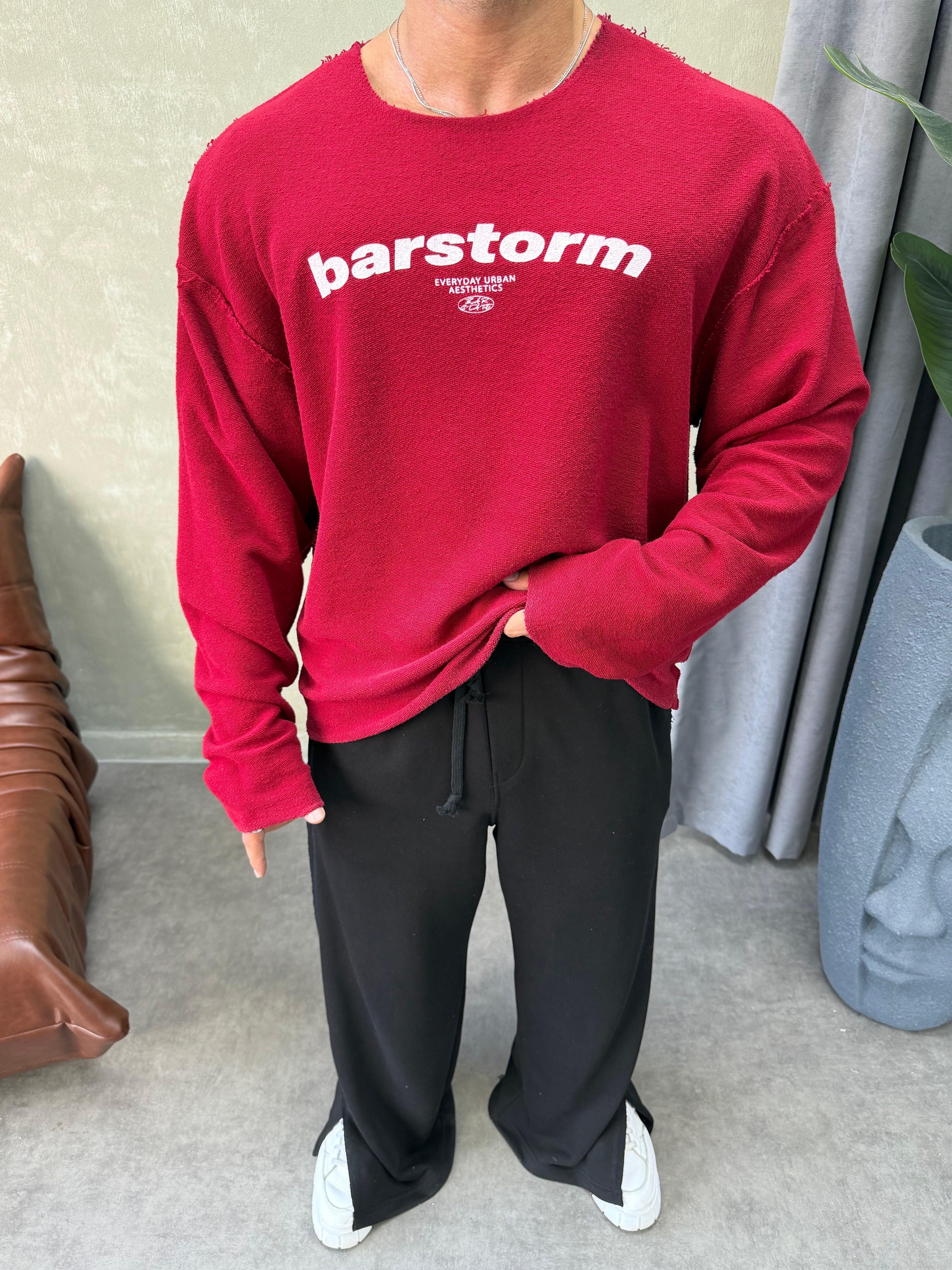ÖZEL SERİ ÇİFT TARAFLI OVERSIZE SWEAT BORDO