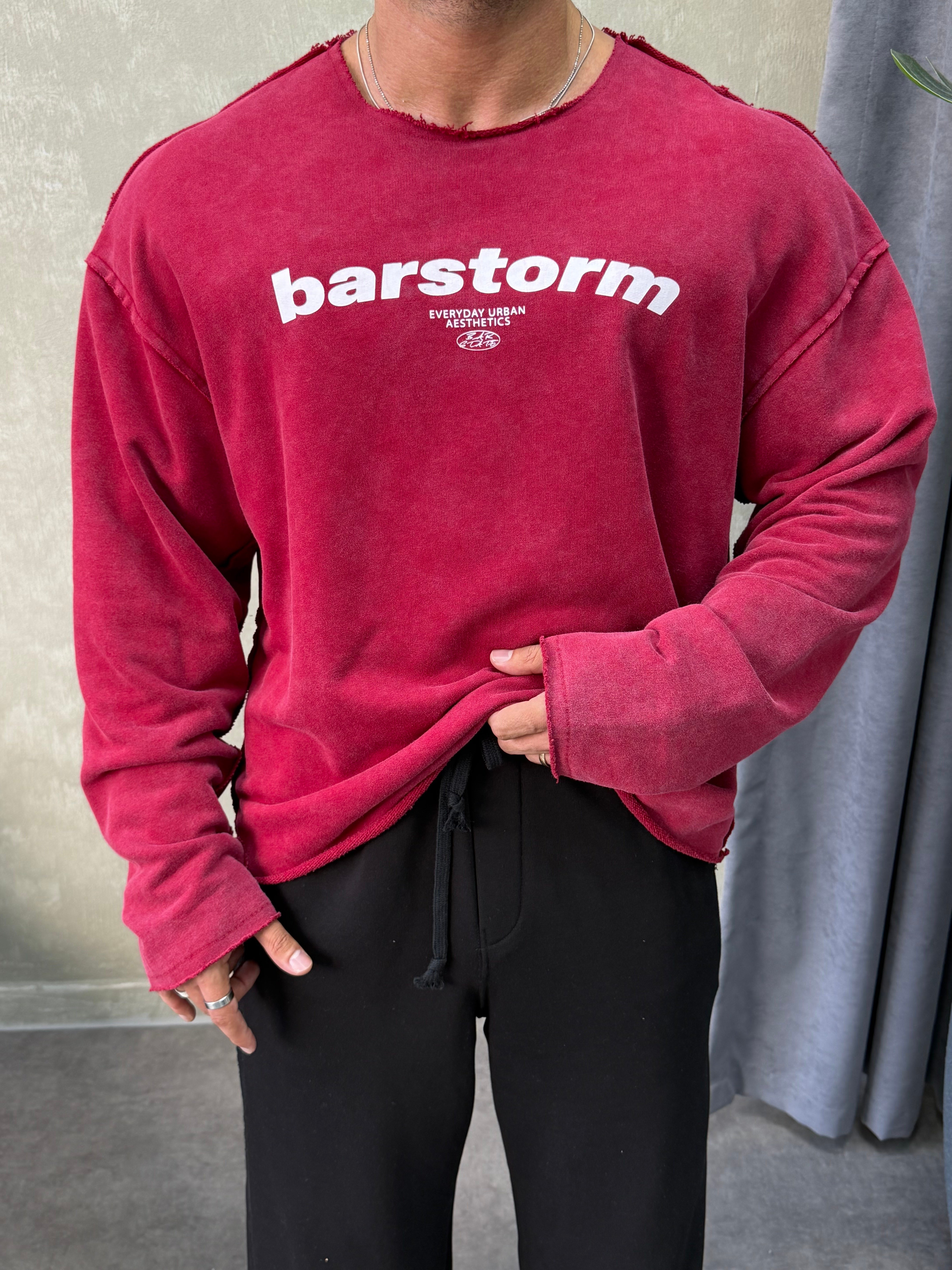 ÖZEL SERİ ÇİFT TARAFLI OVERSIZE SWEAT BORDO