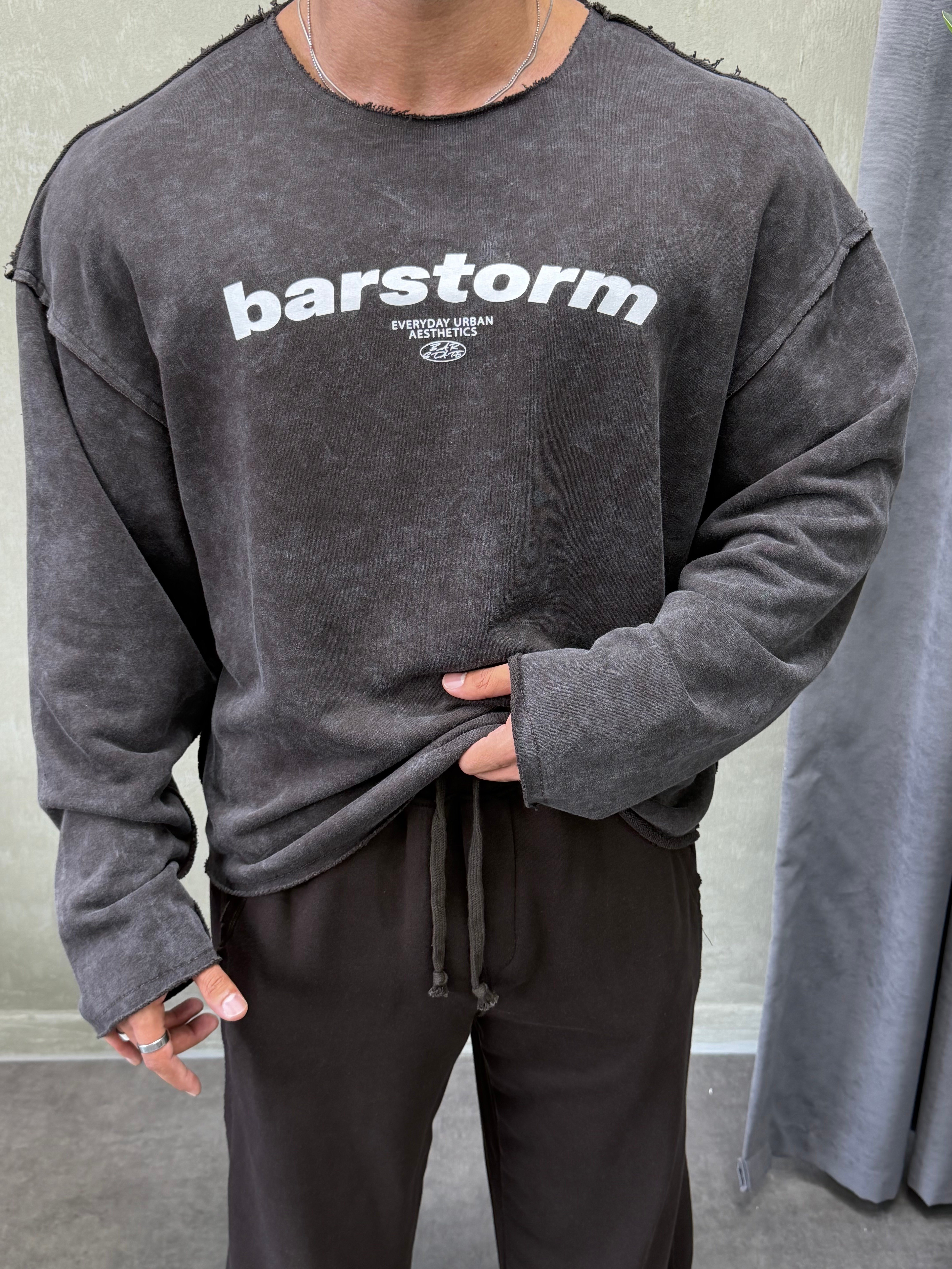 ÖZEL SERİ ÇİFT TARAFLI OVERSIZE SWEAT KAHVERENGİ