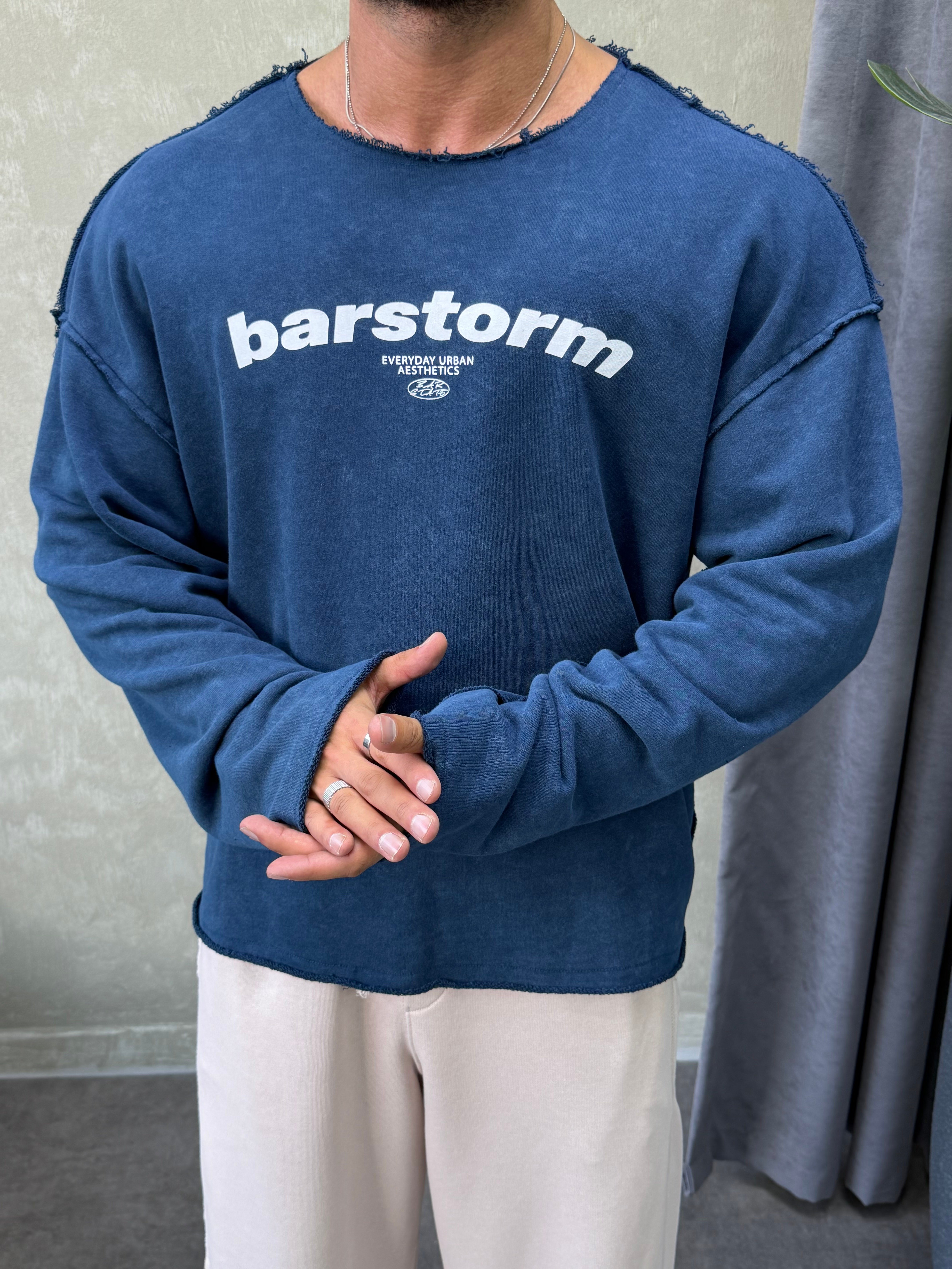 ÖZEL SERİ ÇİFT TARAFLI OVERSIZE SWEAT LACİVERT