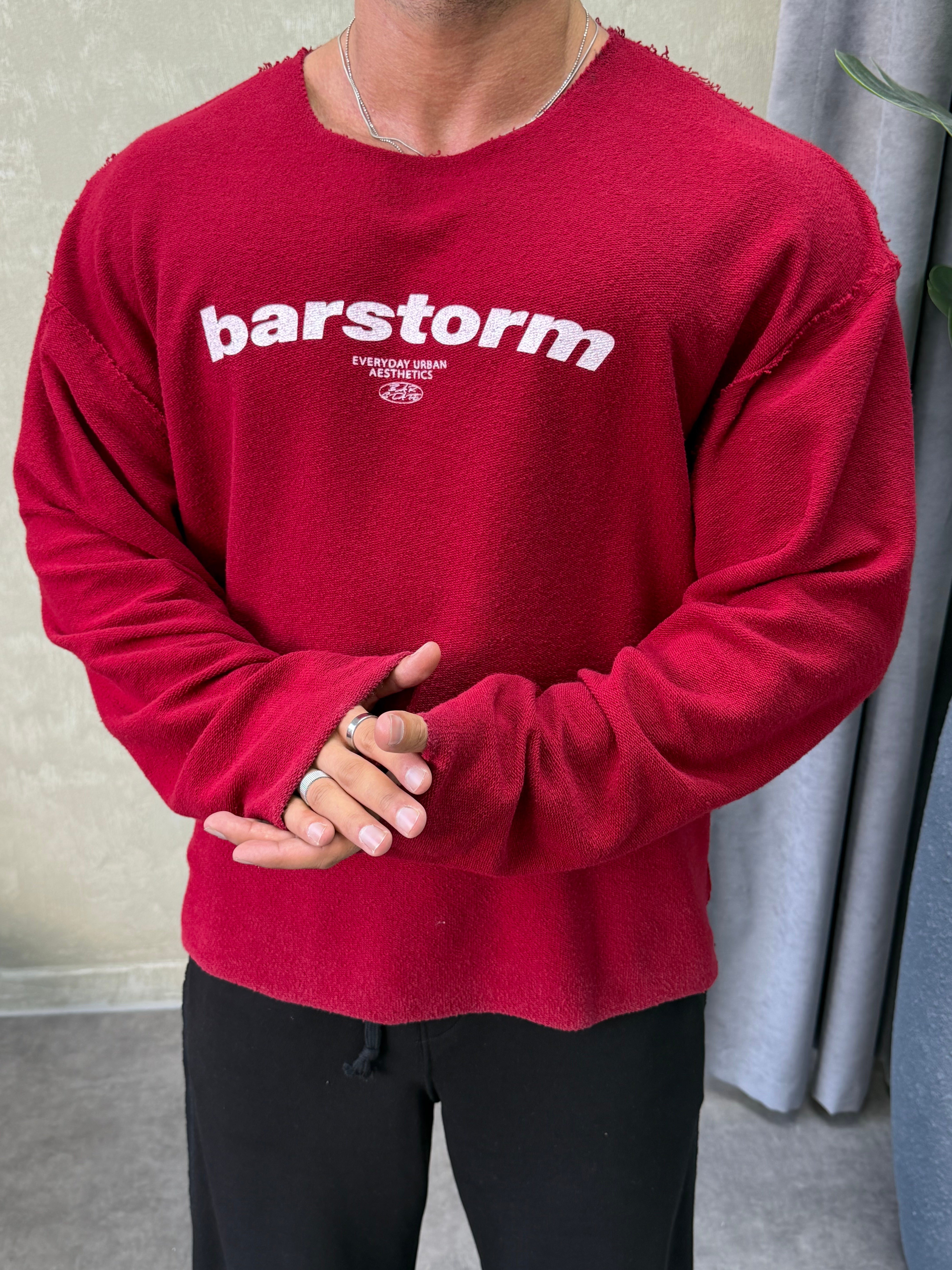 ÖZEL SERİ ÇİFT TARAFLI OVERSIZE SWEAT BORDO