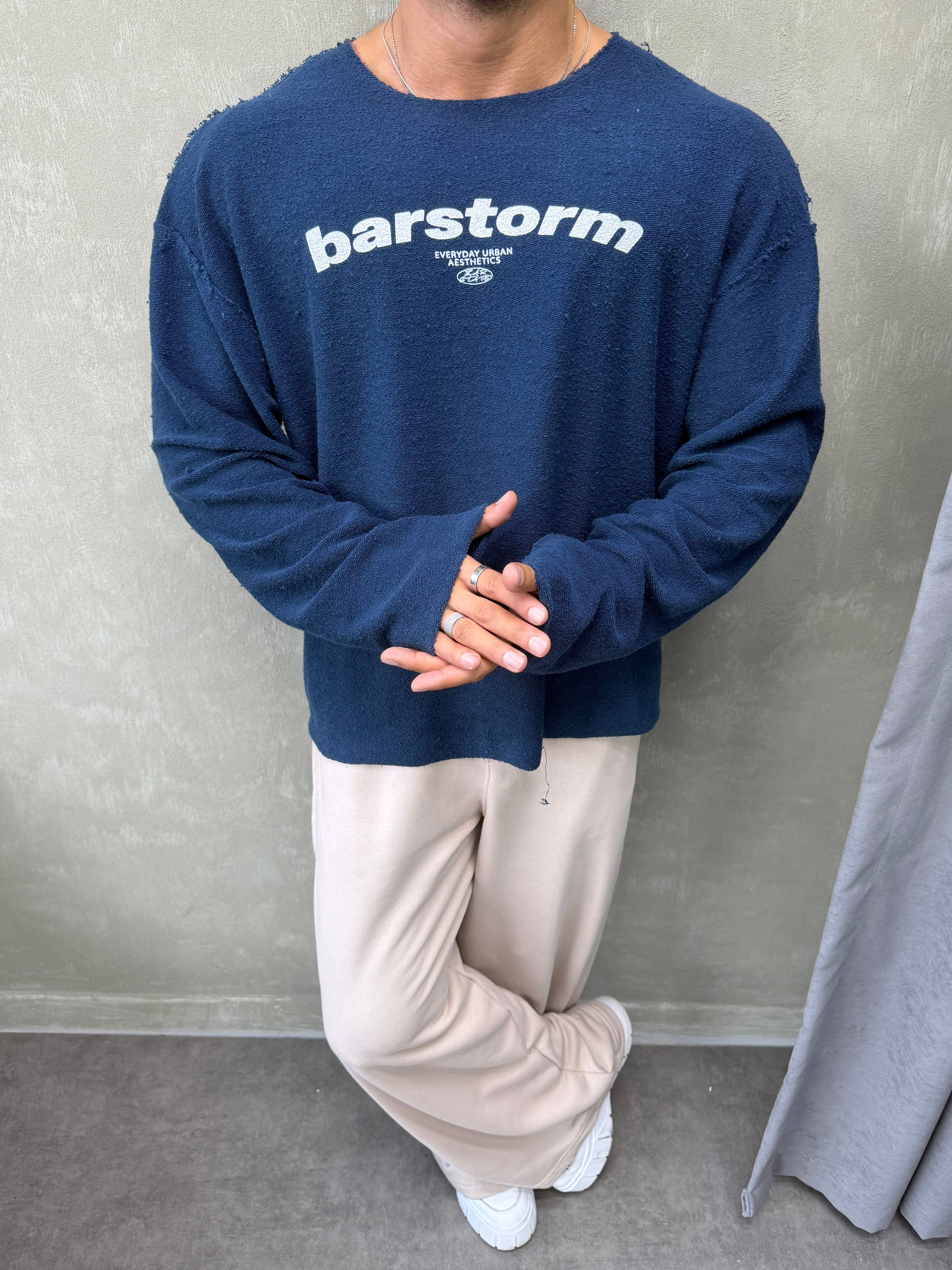 ÖZEL SERİ ÇİFT TARAFLI OVERSIZE SWEAT LACİVERT