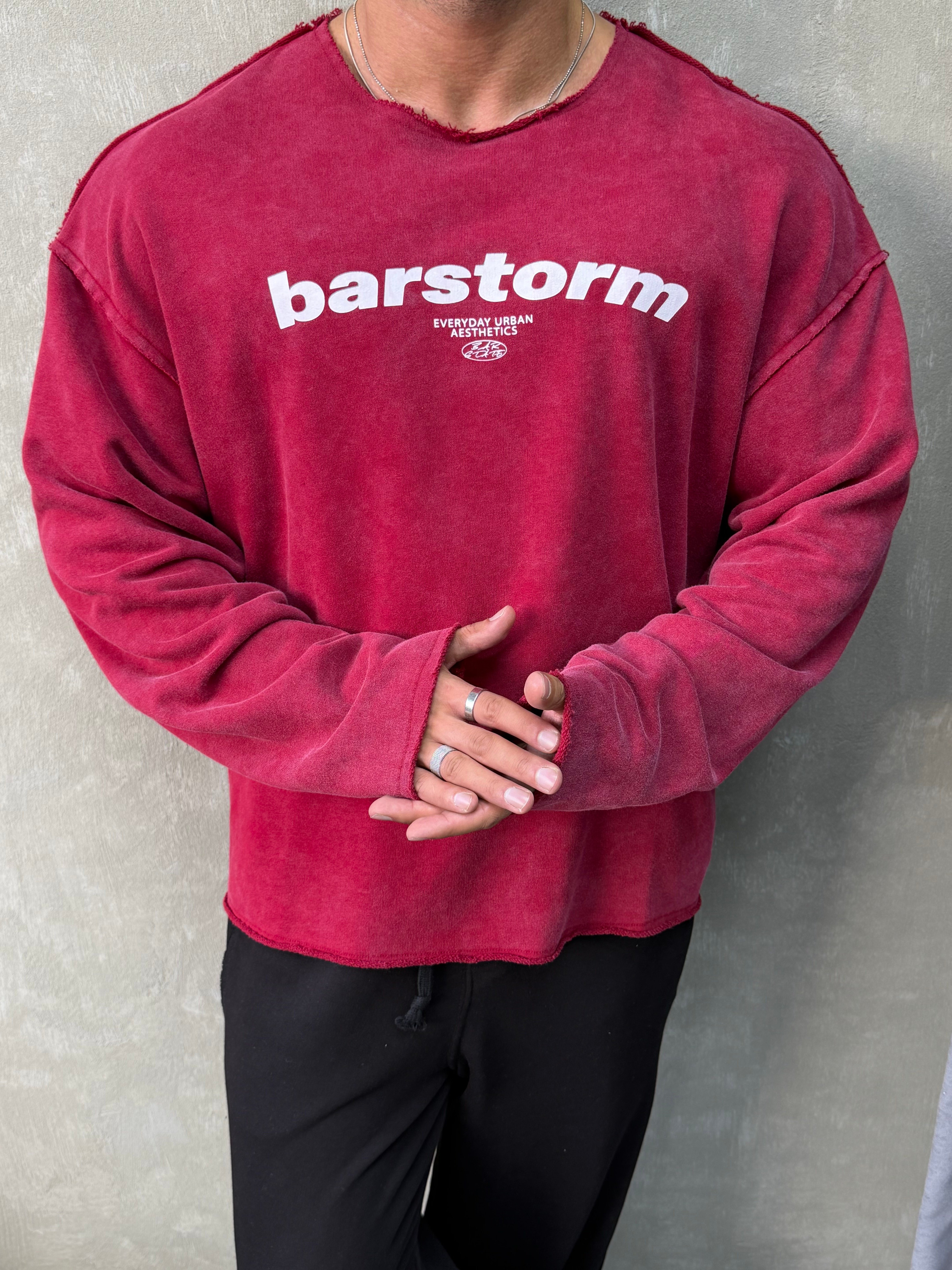 ÖZEL SERİ ÇİFT TARAFLI OVERSIZE SWEAT BORDO