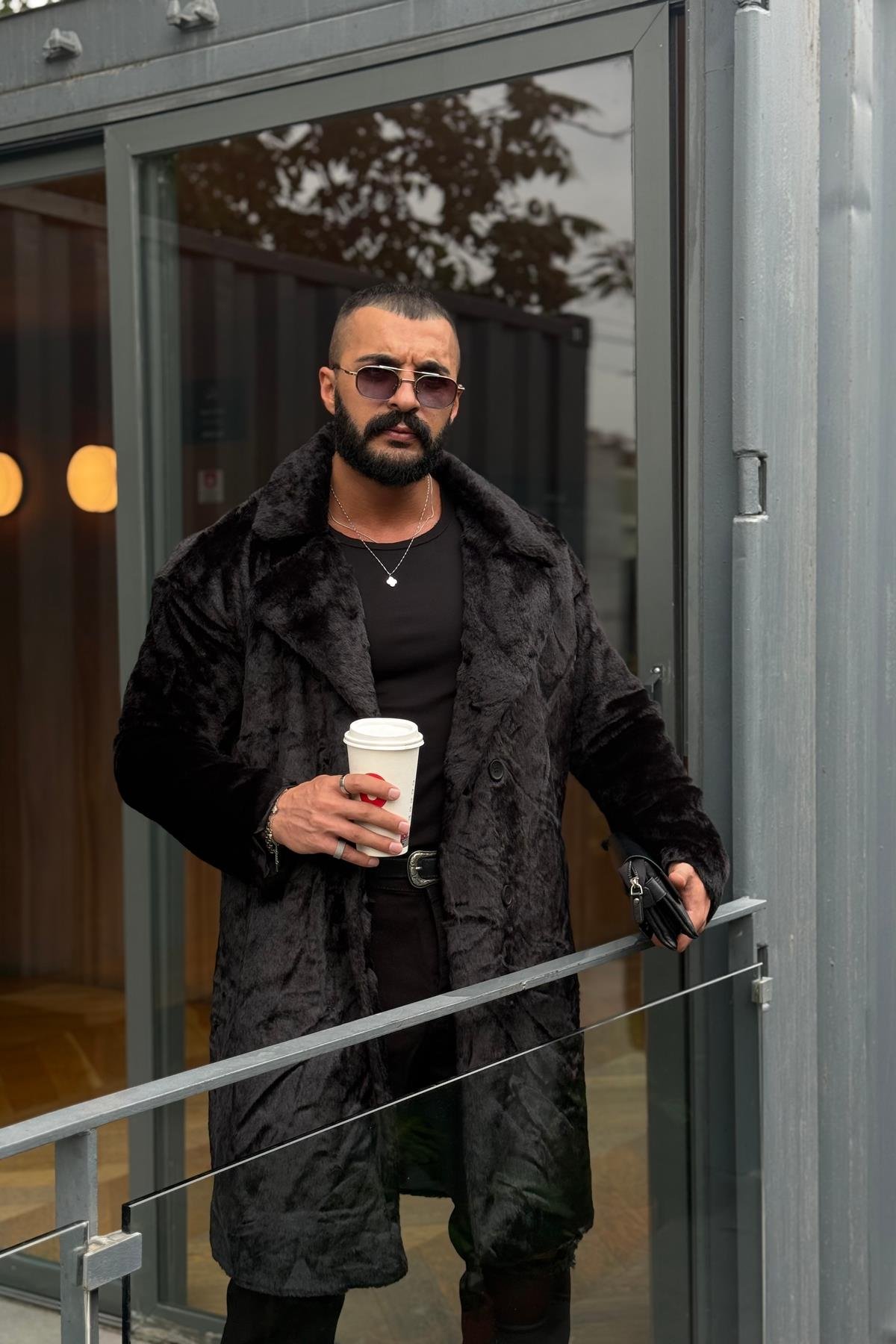 ÖZEL TASARIM KÜRK KABAN SİYAH