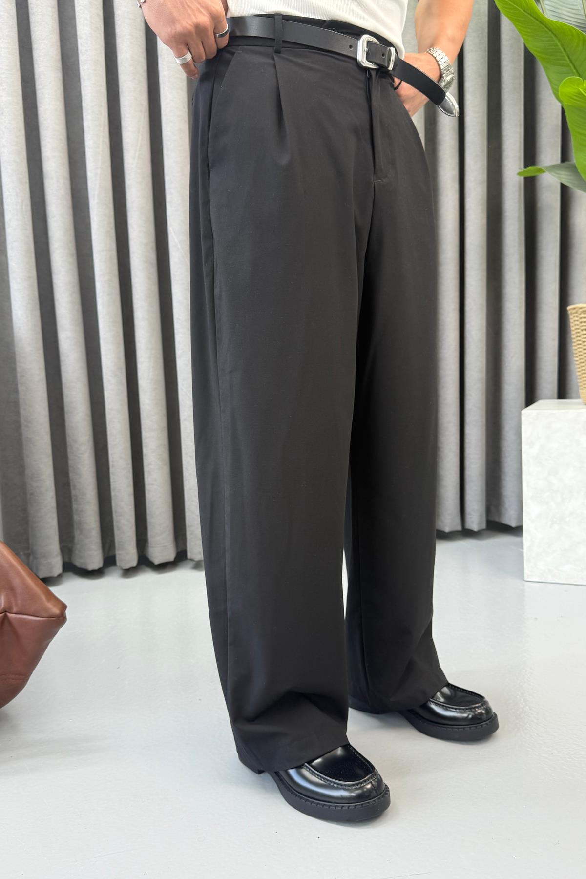 PREMİUM KORE KESİM PANTALON SİYAH