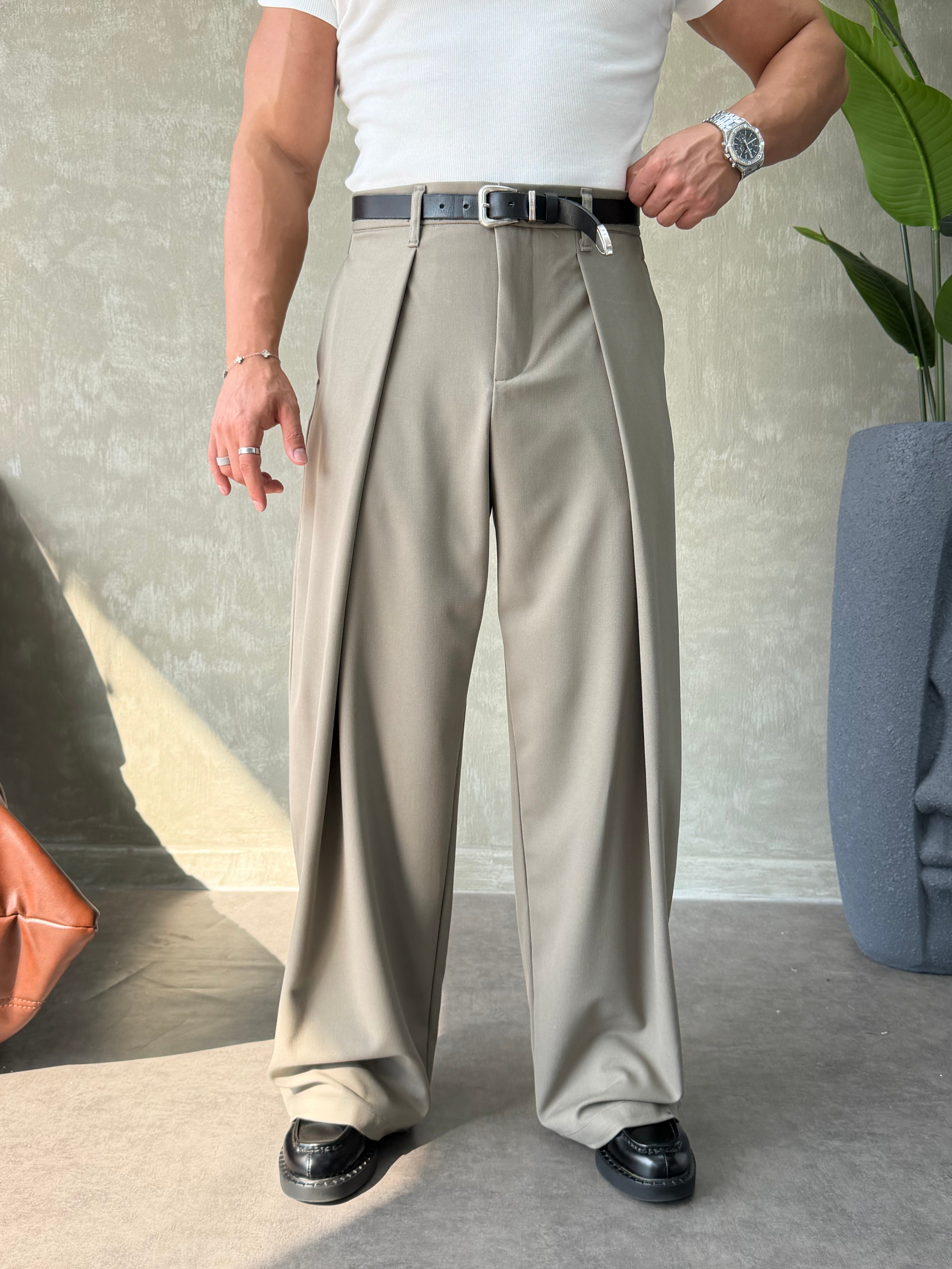 PREMIUM KUMAŞ KORE KESİM PANTOLON HAKİ