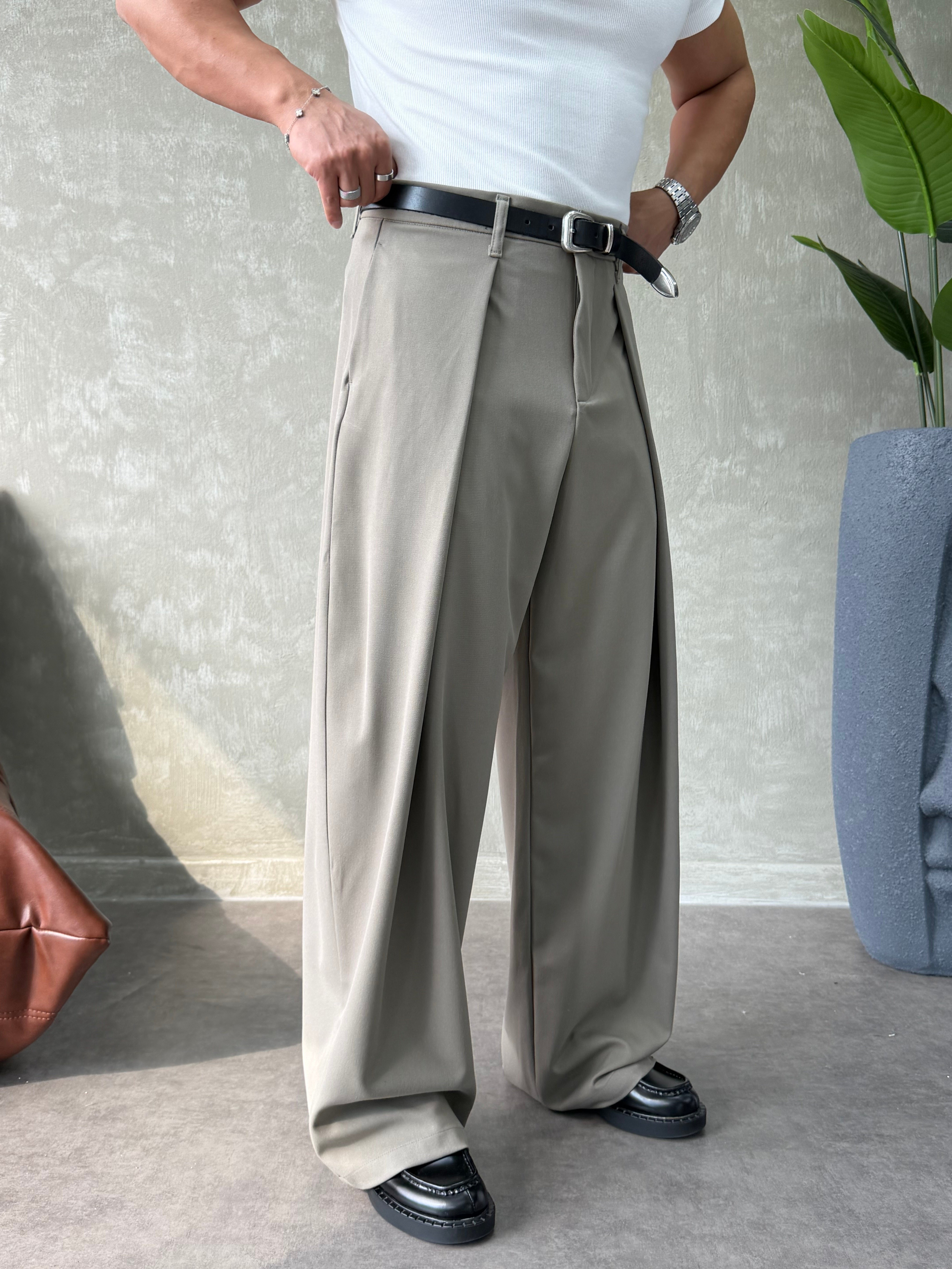 PREMIUM KUMAŞ KORE KESİM PANTOLON HAKİ