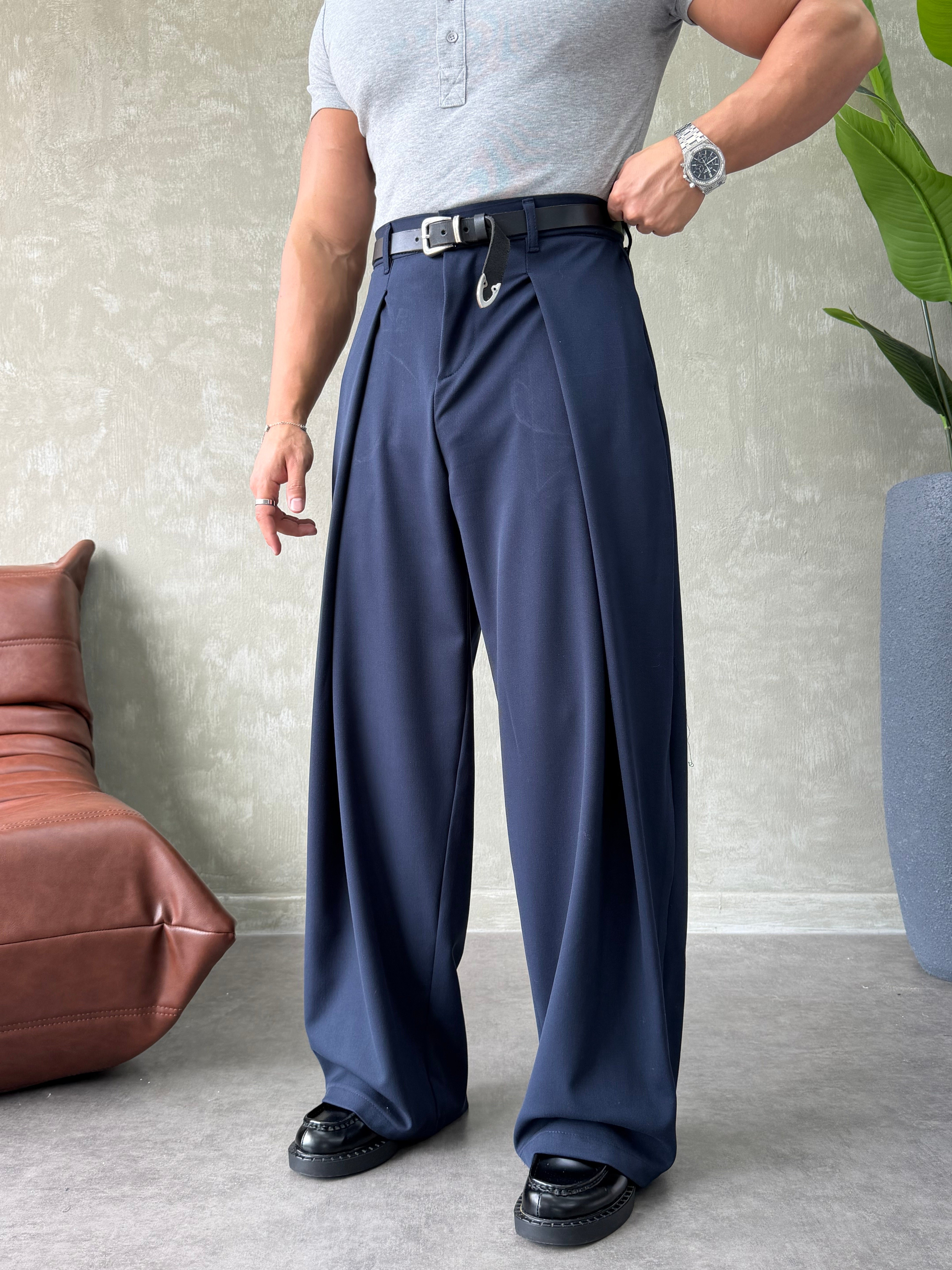 PREMIUM KUMAŞ KORE KESİM PANTOLON LACİVERT