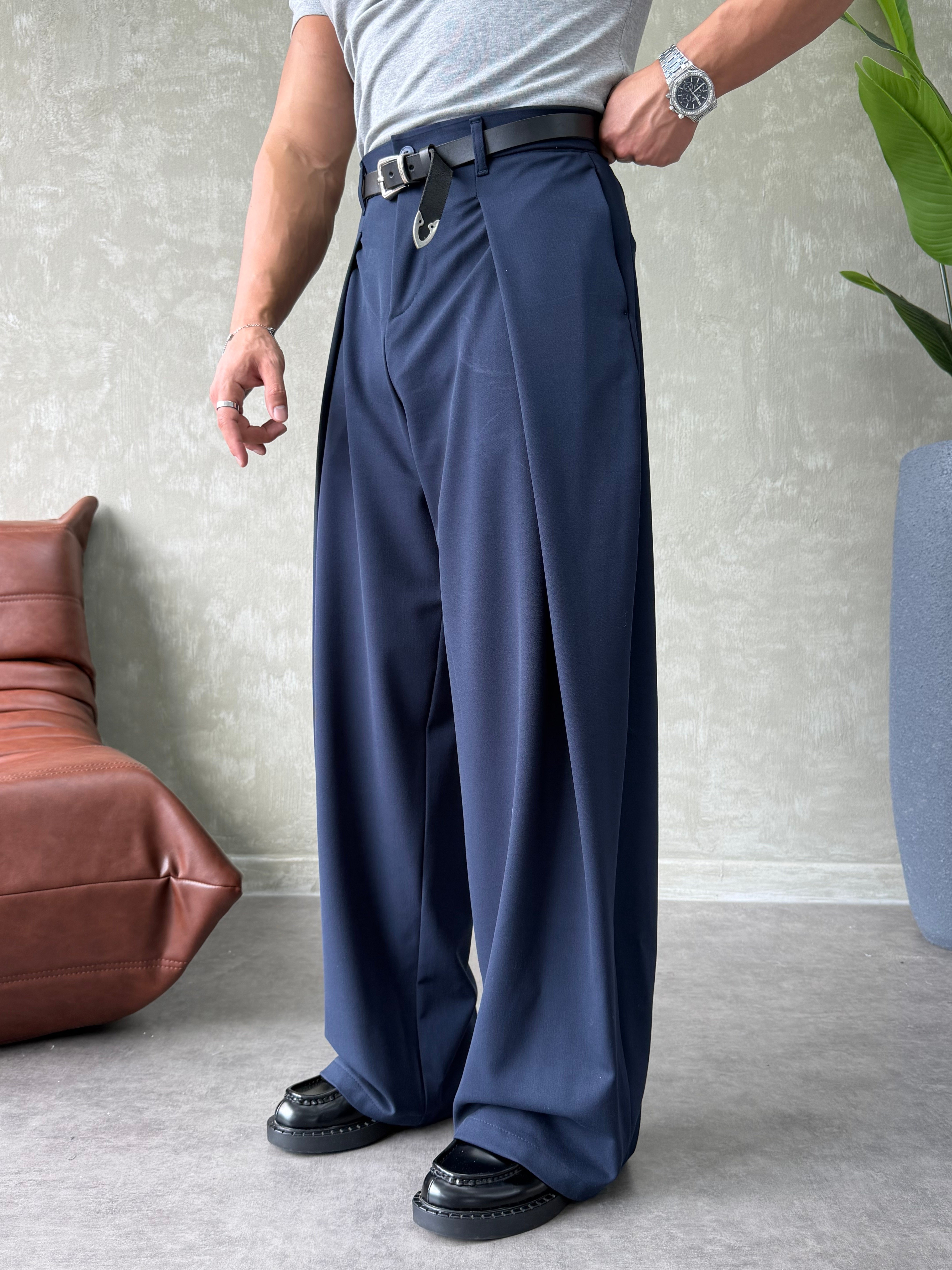 PREMIUM KUMAŞ KORE KESİM PANTOLON LACİVERT