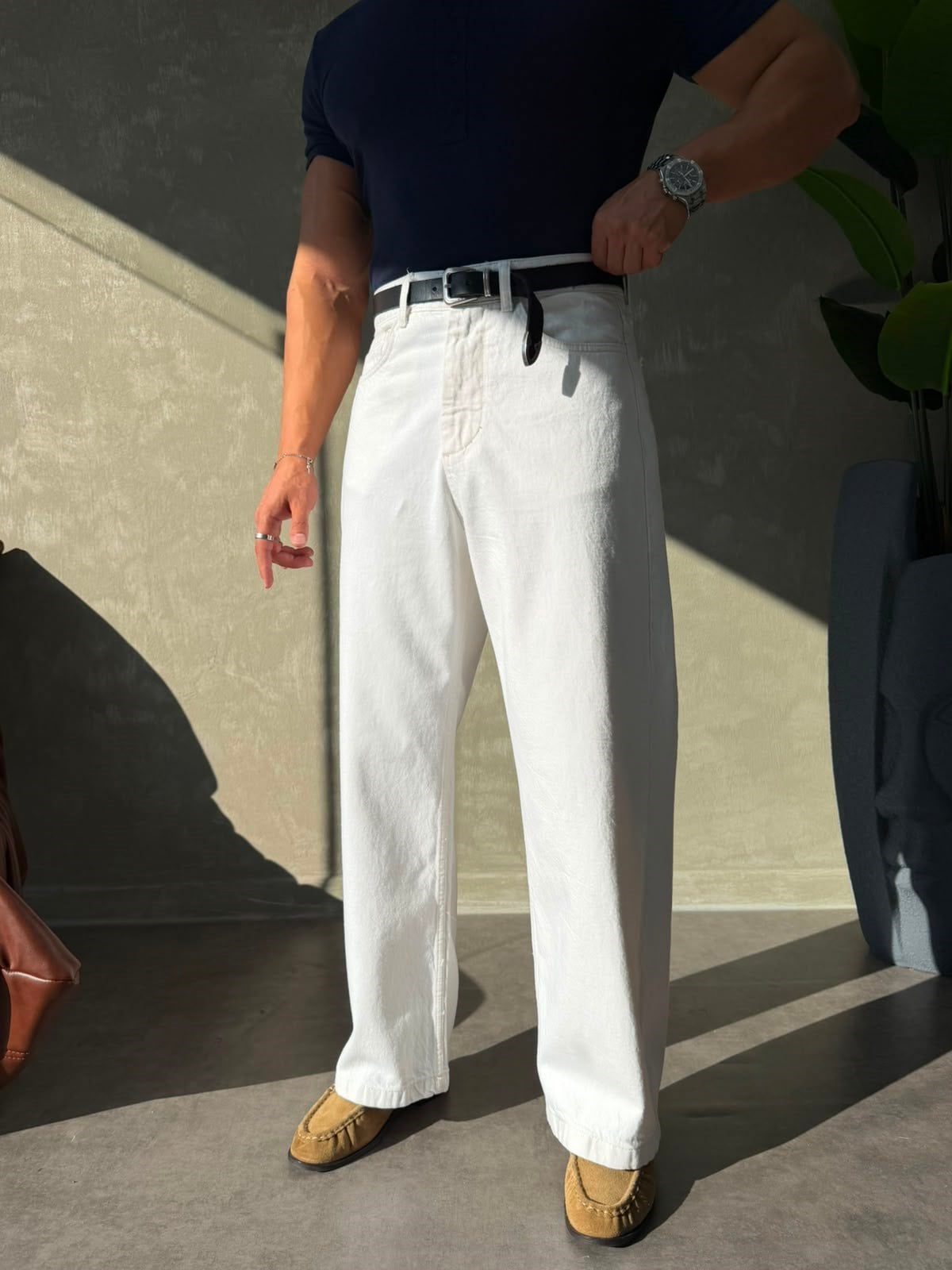 PREMİUM SERİ BAGGY JEAN BEYAZ