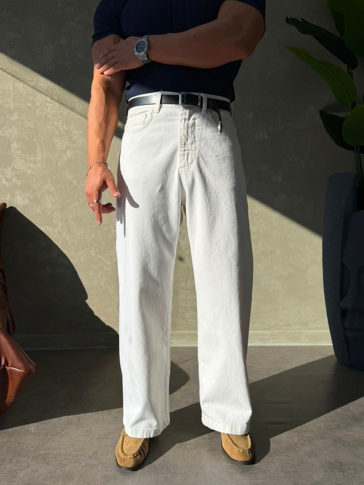 PREMİUM SERİ BAGGY JEAN BEYAZ