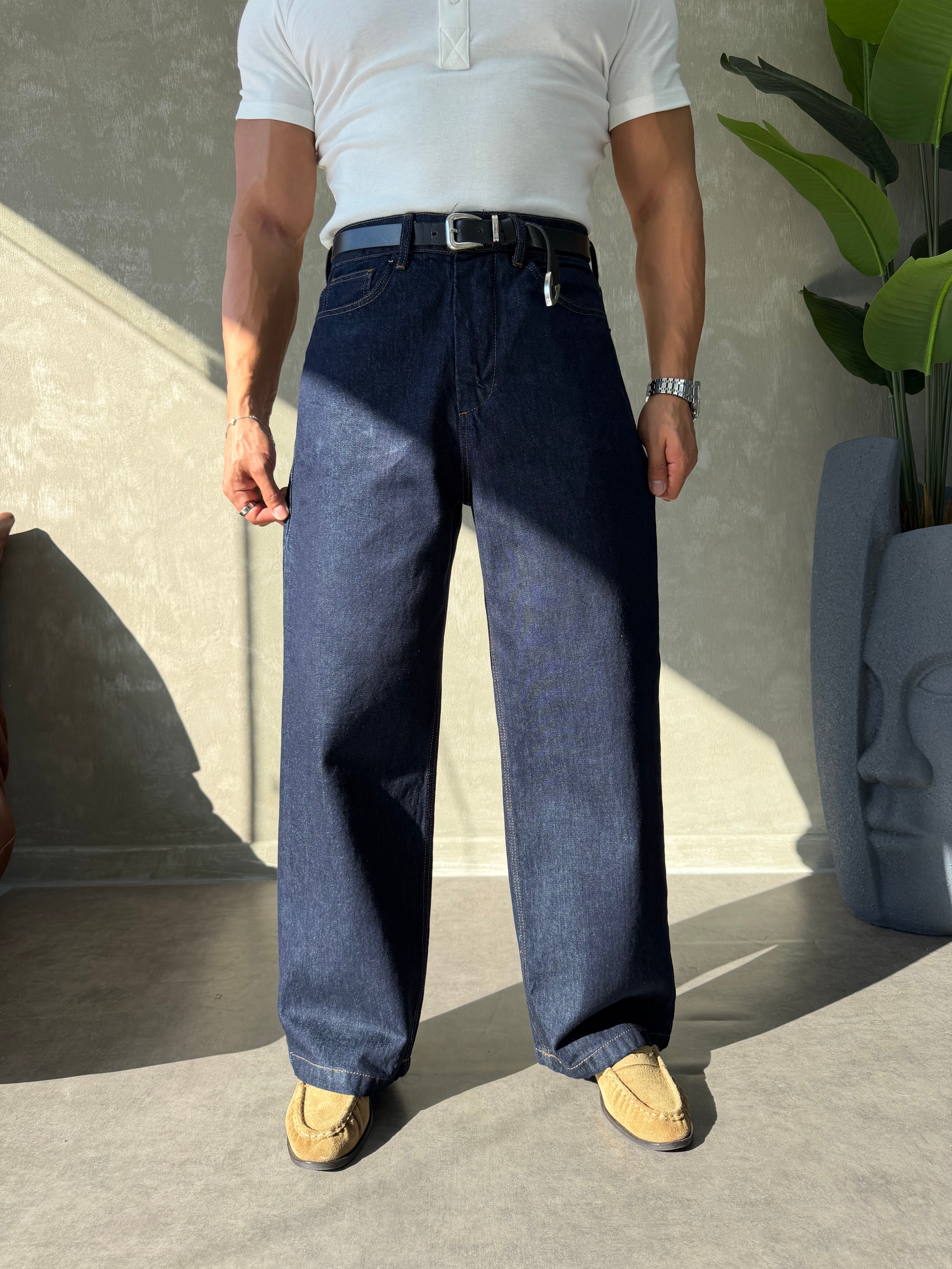 PREMIUM SERİ BAGGY JEAN LACİVERT
