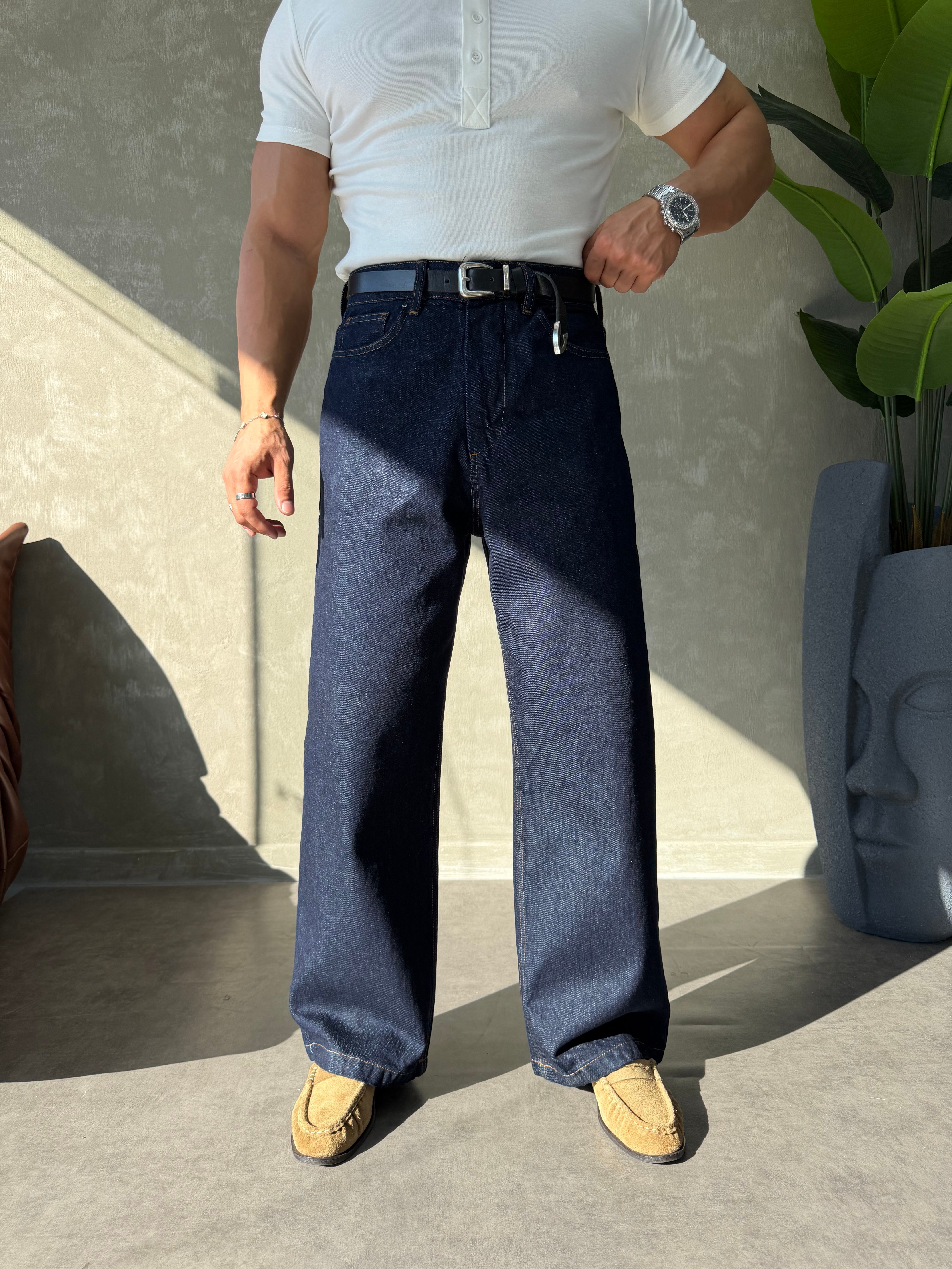 PREMIUM SERİ BAGGY JEAN LACİVERT