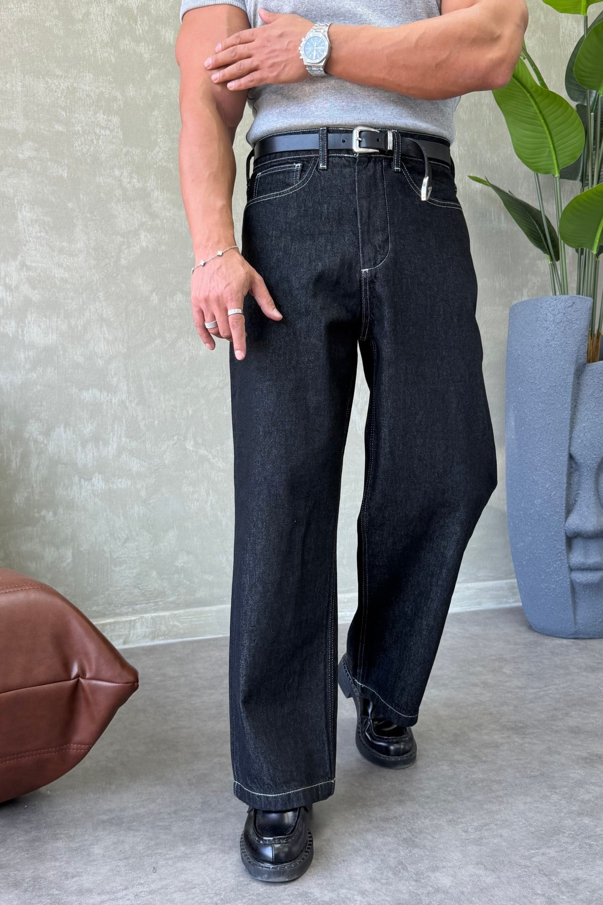 PREMİUM SERİ BAGGY JEAN SİYAH