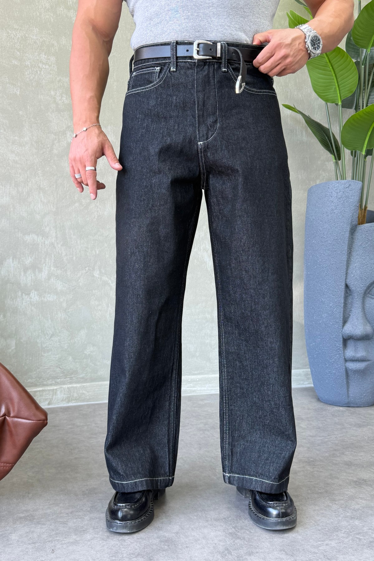 PREMİUM SERİ BAGGY JEAN SİYAH